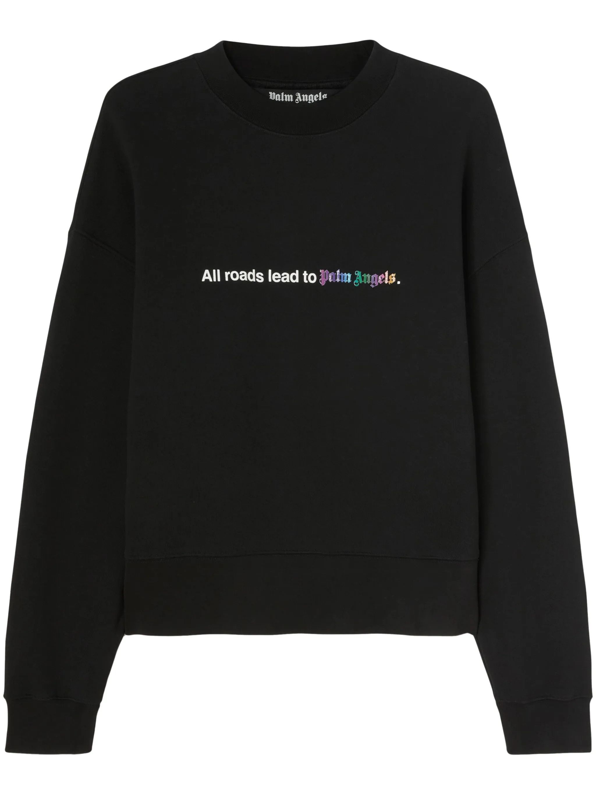 Palm Angels o1gr1nt0325 All Roads Crewneck Sweatshirt in Black Size US XXL / EU 58 / 5 - 1 Thumbnail