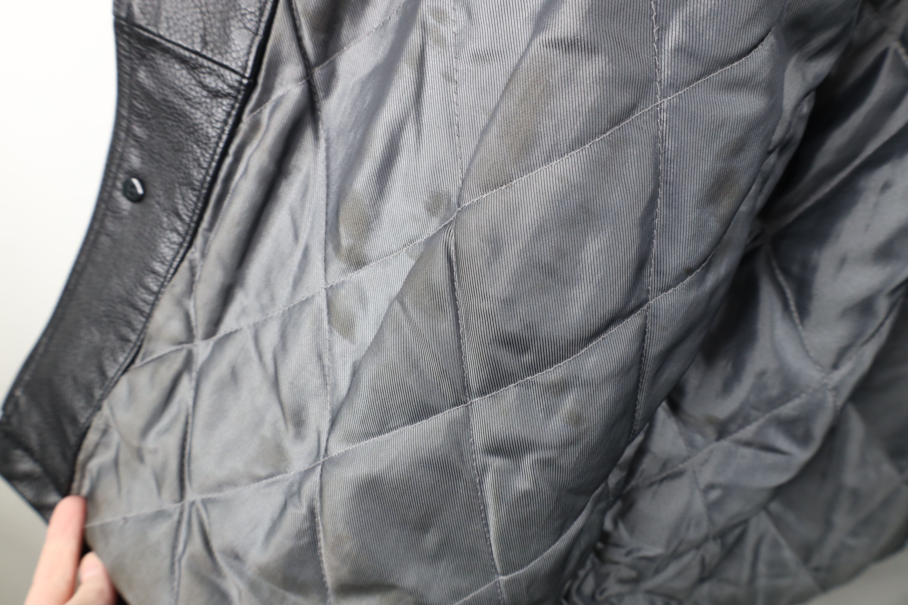 Vintage Vintage 90s Y2K Streetwear Leather Button Jacket Black Size US L / EU 52-54 / 3 - 11 Thumbnail