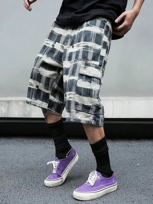 Japanese Brand × Vintage VINTAGE RETRO 90s drip street shorts PATCHWORK Size US 30 / EU 46 - 4 Thumbnail