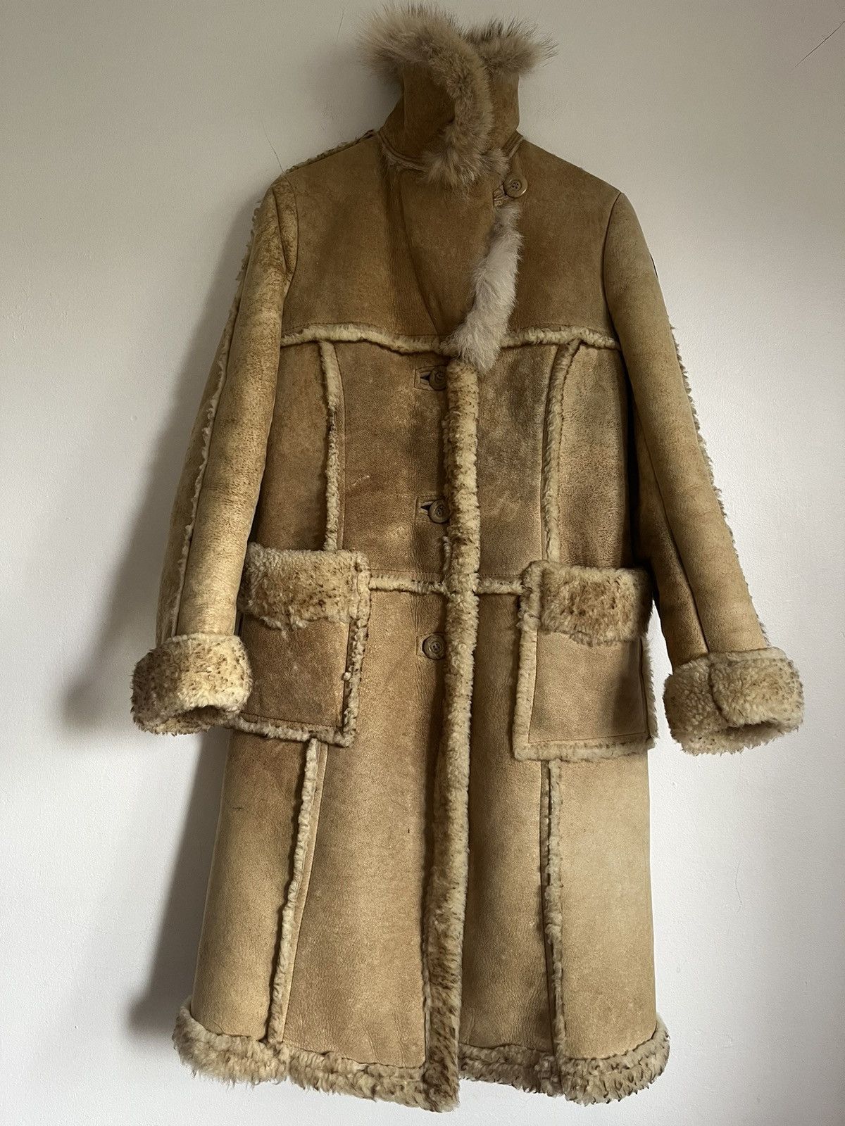 Genuine Leather Shearling Sheepskin Jacket For Woman’s Size L / US 10 / IT 46 - 8 Thumbnail