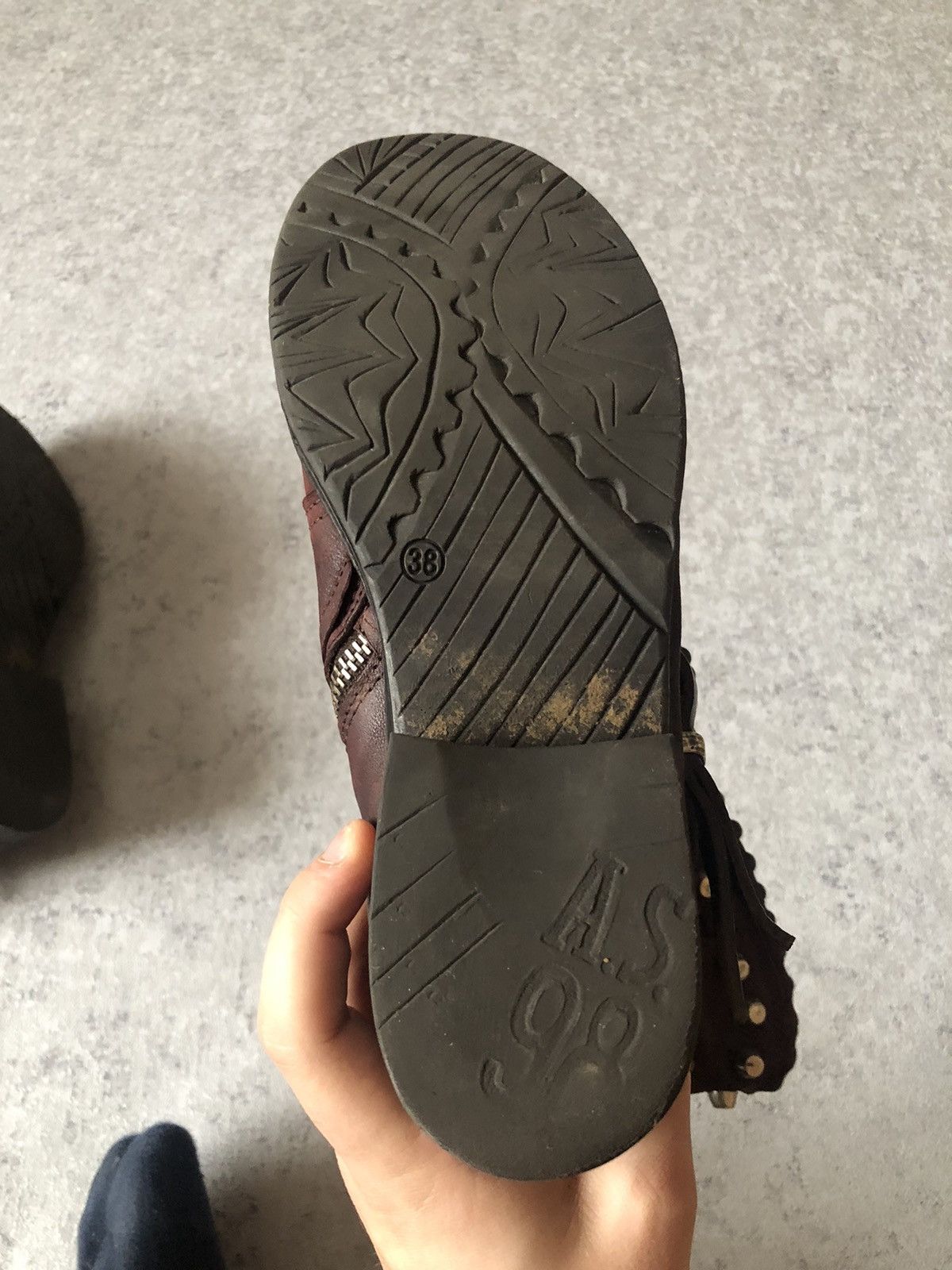 Designer × Japanese Brand A.S. 98 LEATHER BOOT LIKE RICK OWENS STYLE Size US 8 / IT 38 - 7 Thumbnail