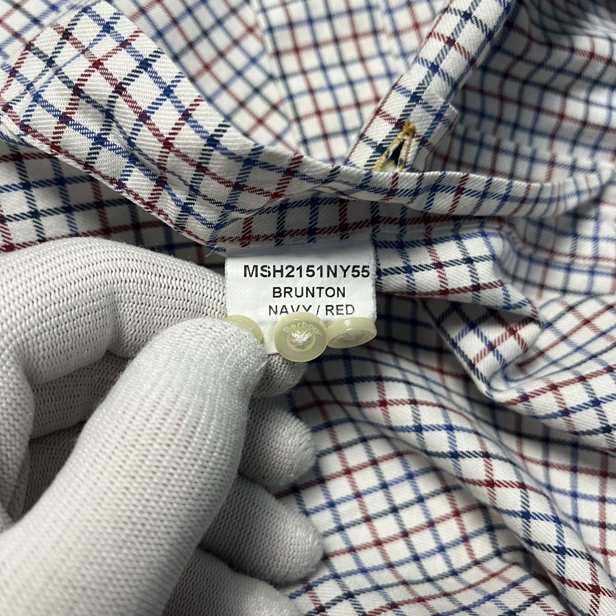 Barbour × Designer Vintage Barbour Checkered Flannel Shirt Luxury Button Down Size US M / EU 48-50 / 2 - 5 Thumbnail