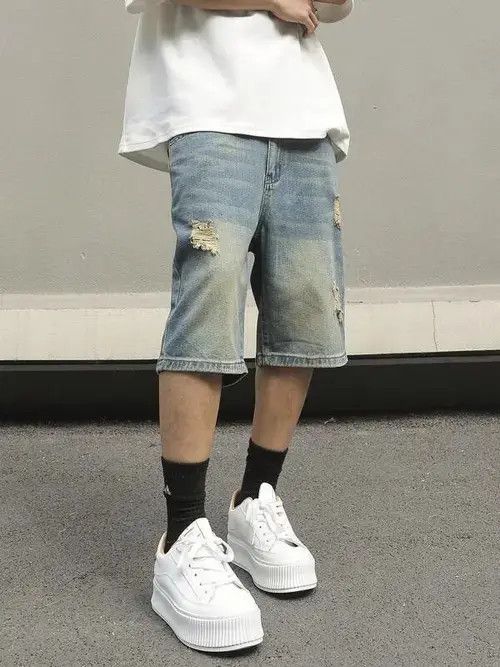 Other Kimura x Miki Jorts Vintage Washed Distressed Denim Size US 32 / EU 48 - 3 Thumbnail