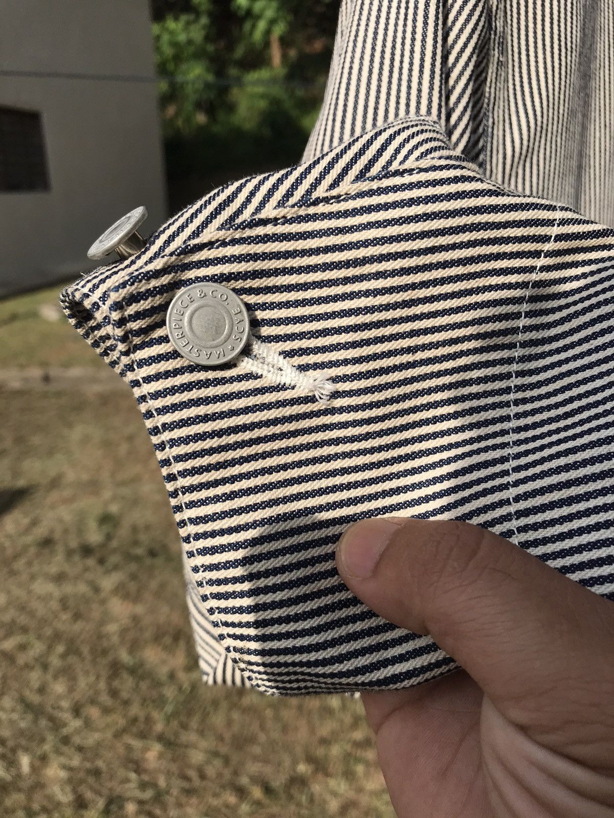 Japanese Brand × Vintage Vintage 50s Masterpiece SCYE Hickory Stripes Denim Jacket Size US M / EU 48-50 / 2 - 3 Thumbnail
