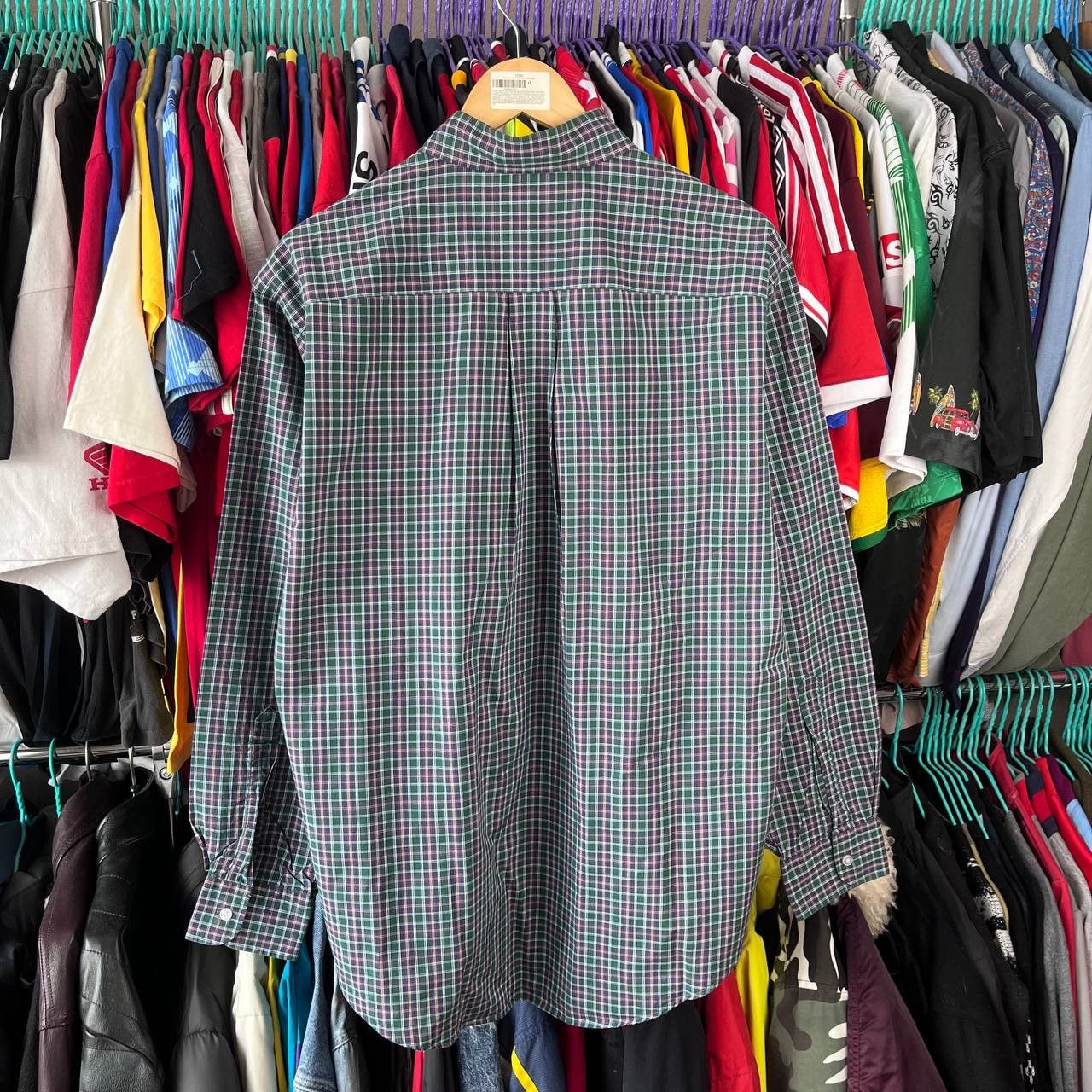 L.L. Bean Vintage 90s L.L.Bean Green Plaid Button Shirt Size US L / EU 52-54 / 3 - 5 Thumbnail