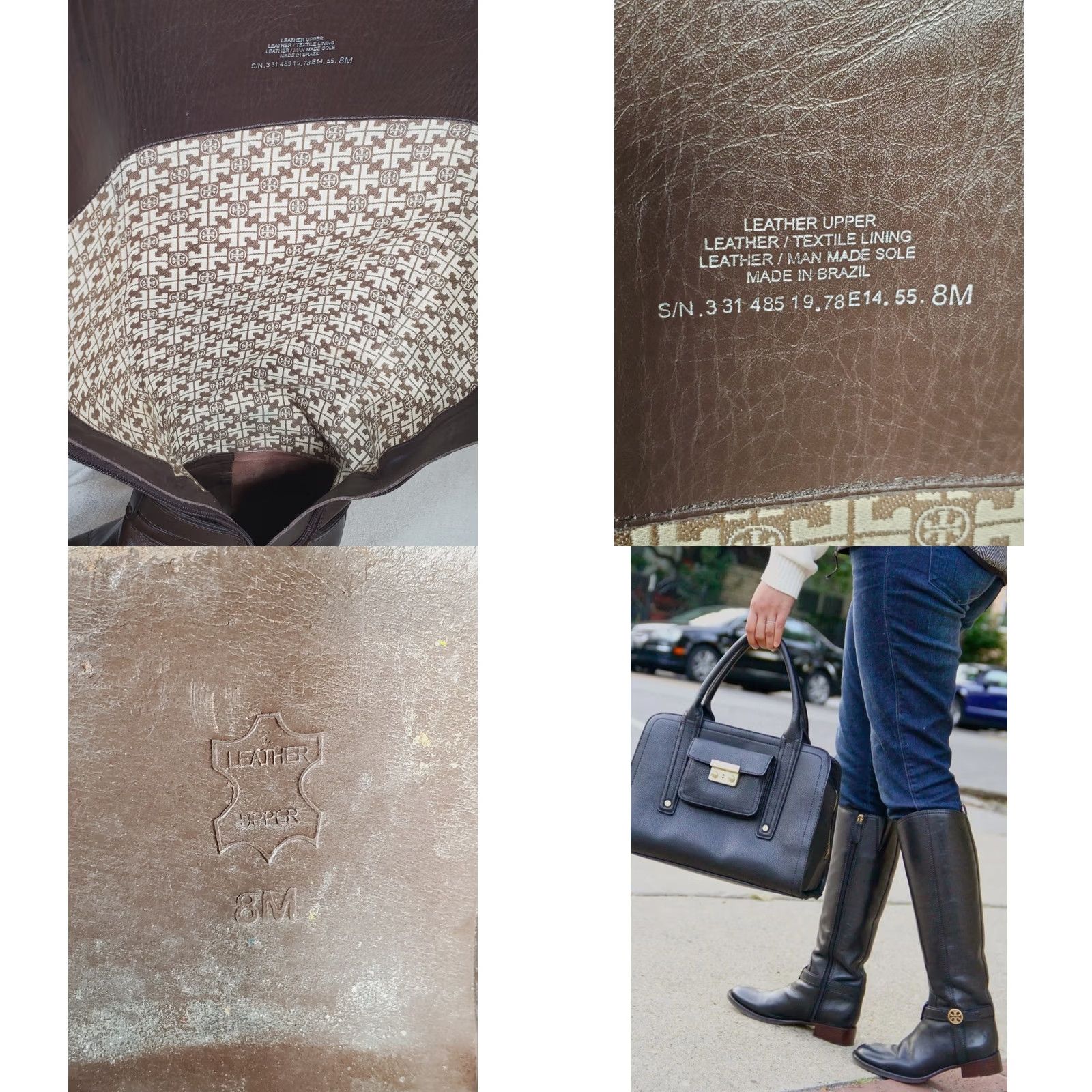 Tory Burch Tory Burch Bristol 30mm Riding Boots Coconut Leather Equestrian Women's US 8 M Boots Size US 8 / IT 38 - 10 Thumbnail
