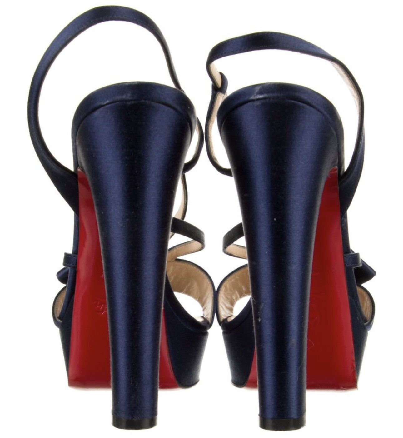 Christian Louboutin Christian louboutin blue satin disco silk sandals 38 IT Size US 8 / IT 38 - 3 Thumbnail