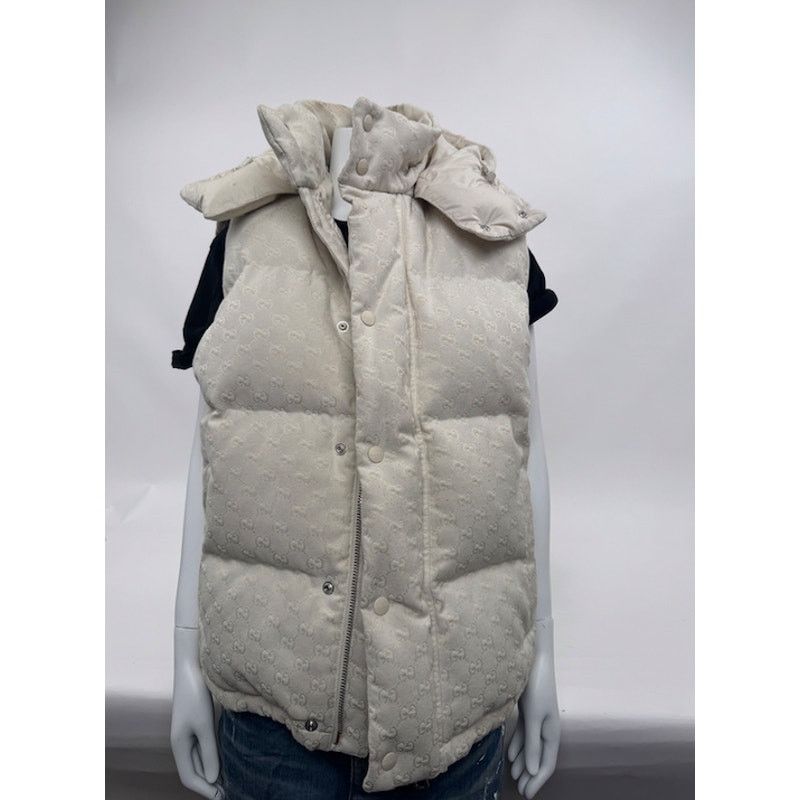 Gucci Gucci White Full Zip Puffer Hooded Vest Jacket Size 50 Size XL / US 12-14 / IT 48-50 - 23 Thumbnail