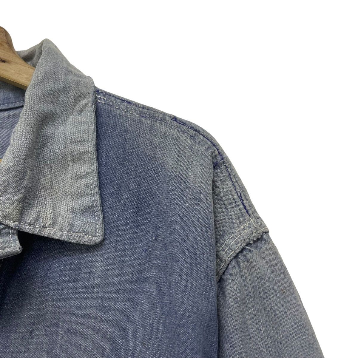 Original Montgomery × Vintage 💥Vintage 70s Montgomery Ward Chore Faded Indigo Jacket Size US M / EU 48-50 / 2 - 11 Thumbnail