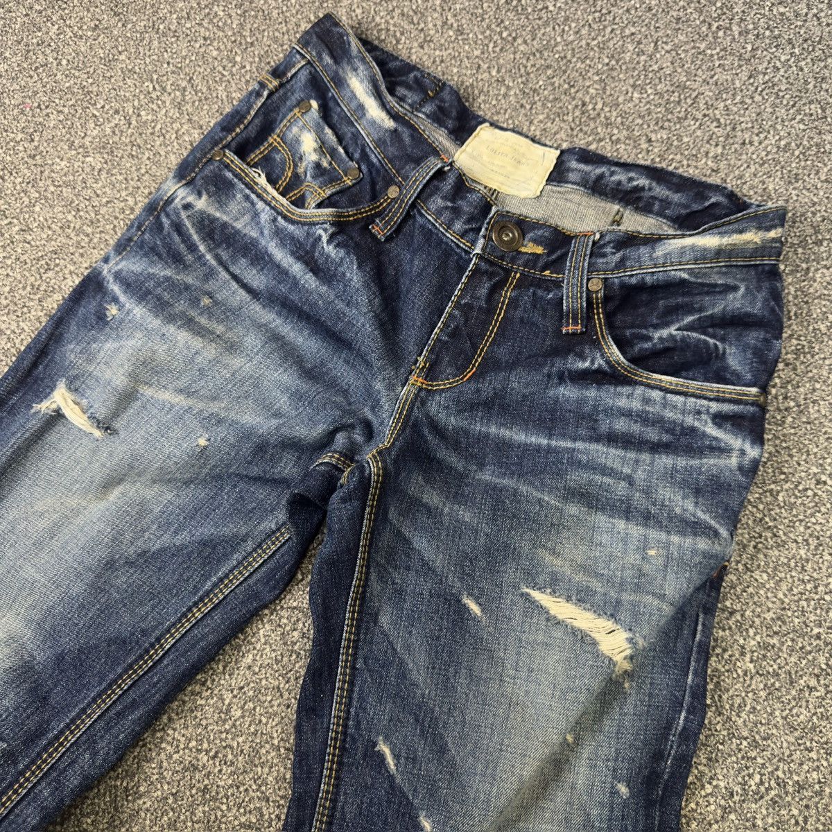 Beauty Beast 🔥 Flared Exotic Vintage Lolita Low Rise Jeans W31 Size 31" - 4 Thumbnail