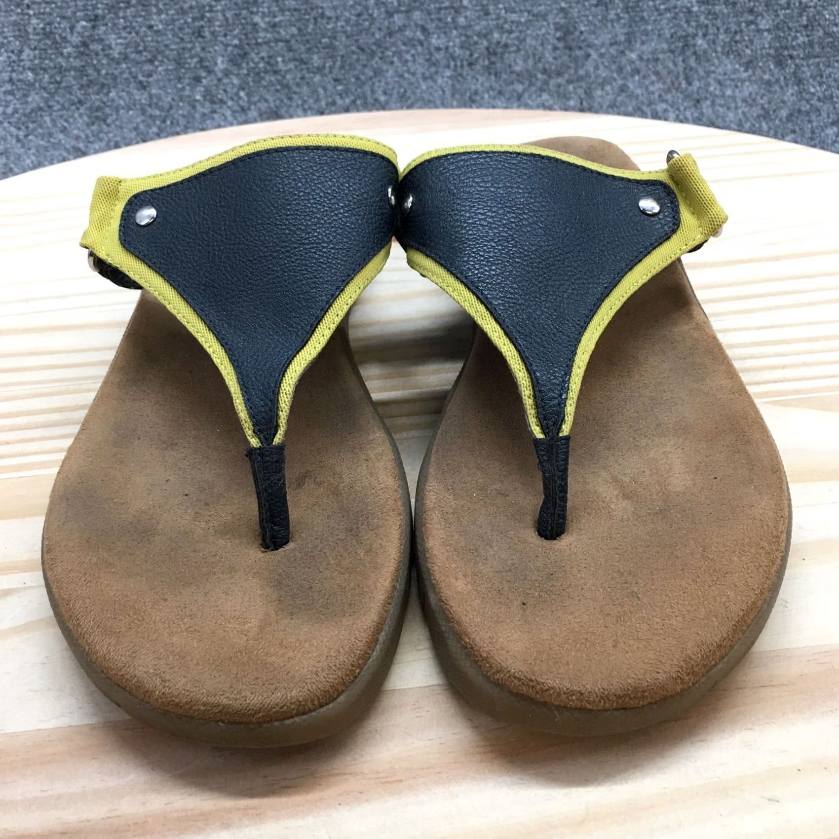 Vintage Aerosoles Sandals Womens 8 M Wip About Thong Blue Faux Leather Toe Post Size US 8 / IT 38 - 4 Thumbnail