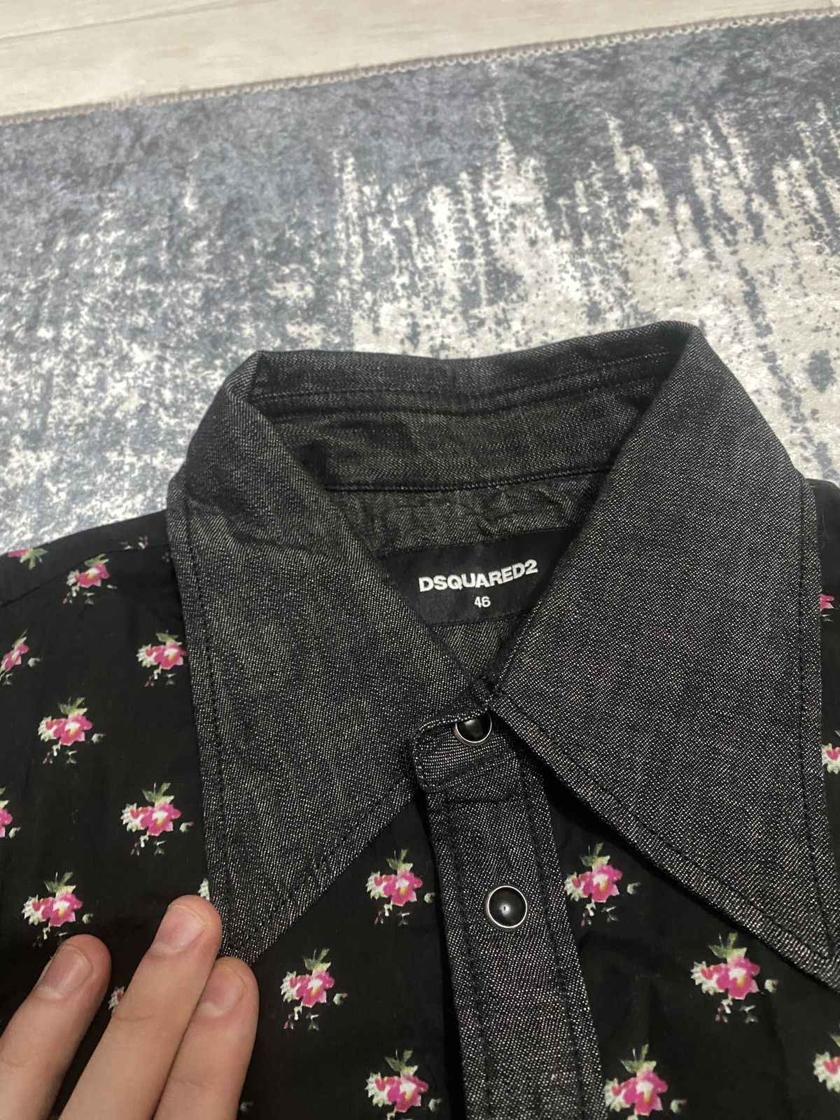 Dsquared2 Dsquared2 luxury western shirt button up with flowers 2017 Size US M / EU 48-50 / 2 - 8 Thumbnail