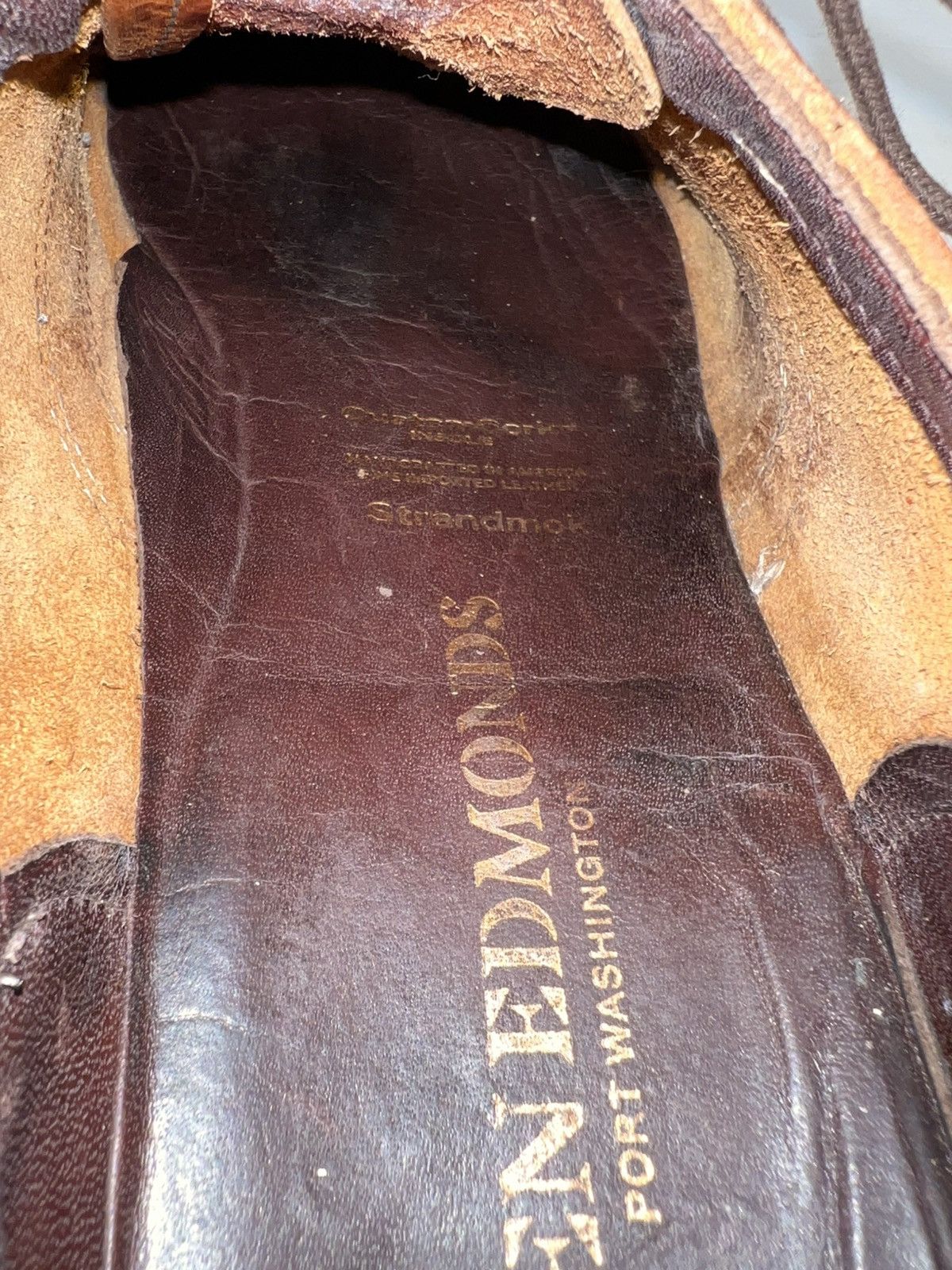 Allen Edmonds Allen Edmonds "STRANDMOK” Cap-Toe Oxfords Tan Dainite Sole Size US 10.5 / EU 43-44 - 14 Thumbnail