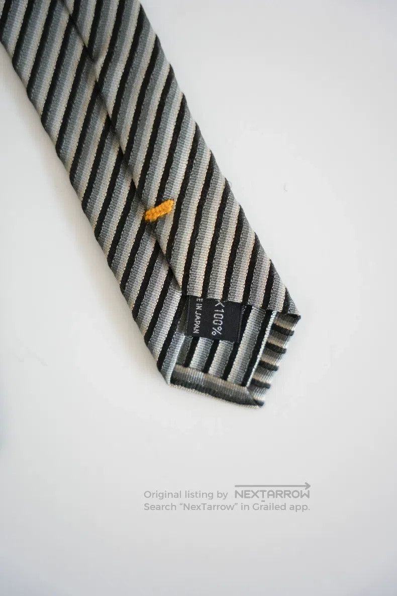 Yohji Yamamoto Yohji Yamamoto Black, white, and gray diagonal striped sil Size ONE SIZE - 3 Thumbnail