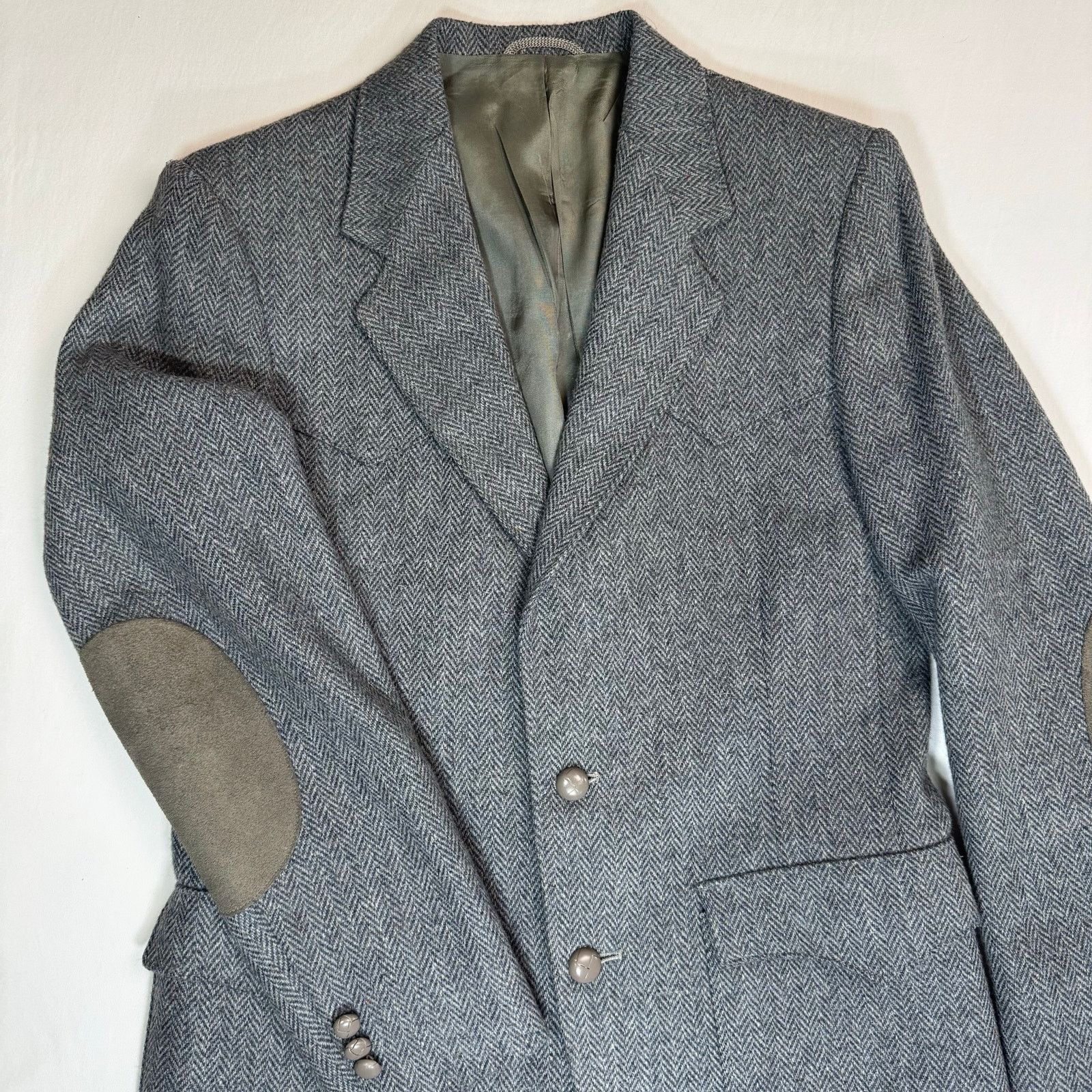 Wrangler vtg wrangler herringbone wool blazer 38r elbow patches Size US S / EU 44-46 / 1 - 3 Thumbnail