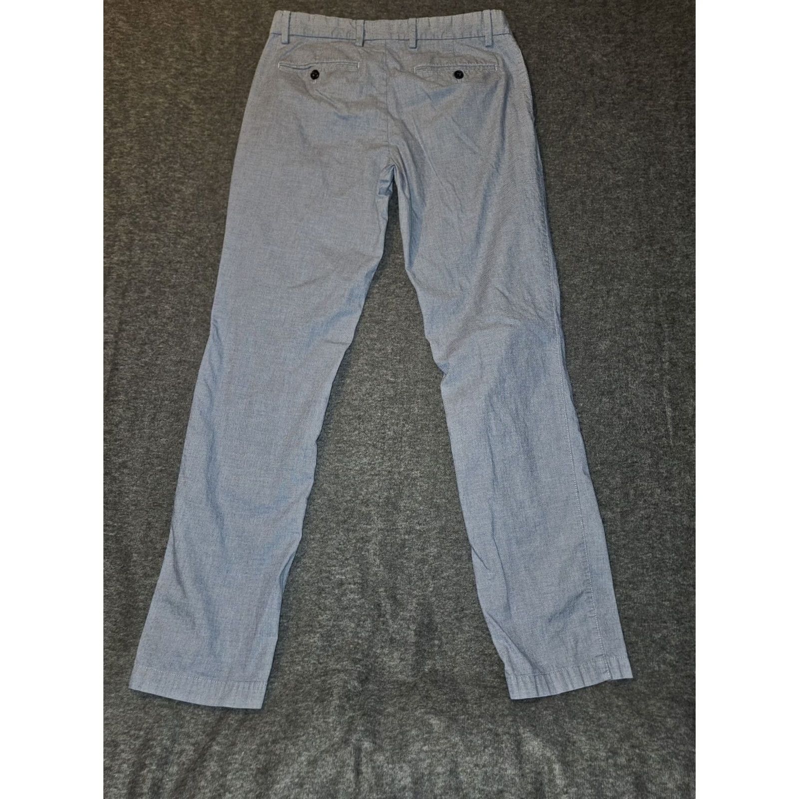 Banana Republic VINTAGE? Banana Republic Aiden Fit Pants Men's 32x34 Blue Mid Rise Slash Pocket Flat Front Chino Dress Business Casual Travel Workwear Size US 32 / EU 48 - 8 Thumbnail