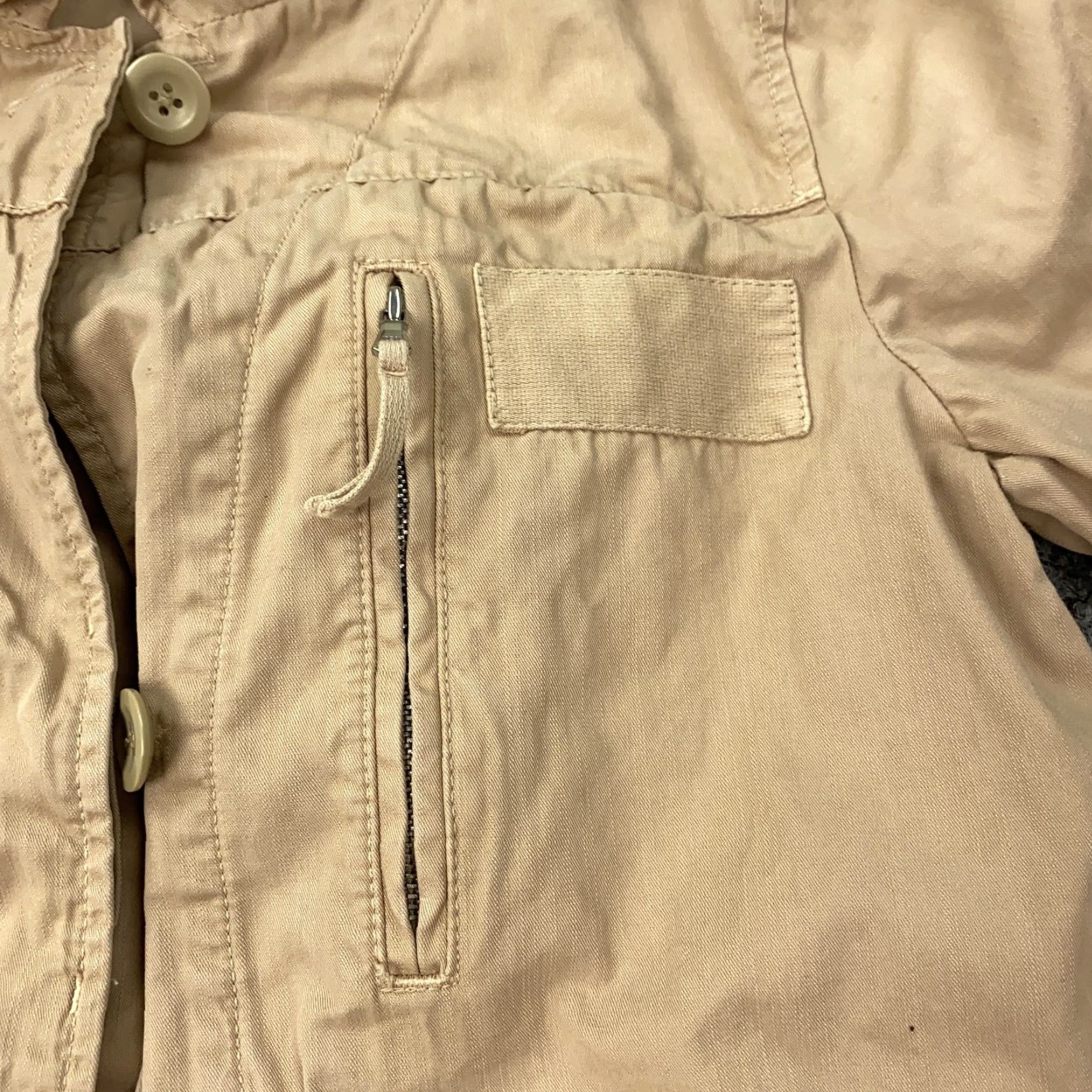 J.Crew J.Crew Military Jacket Mens Medium Twill Utility Casual Field Coat Beige Size M / US 6-8 / IT 42-44 - 5 Thumbnail