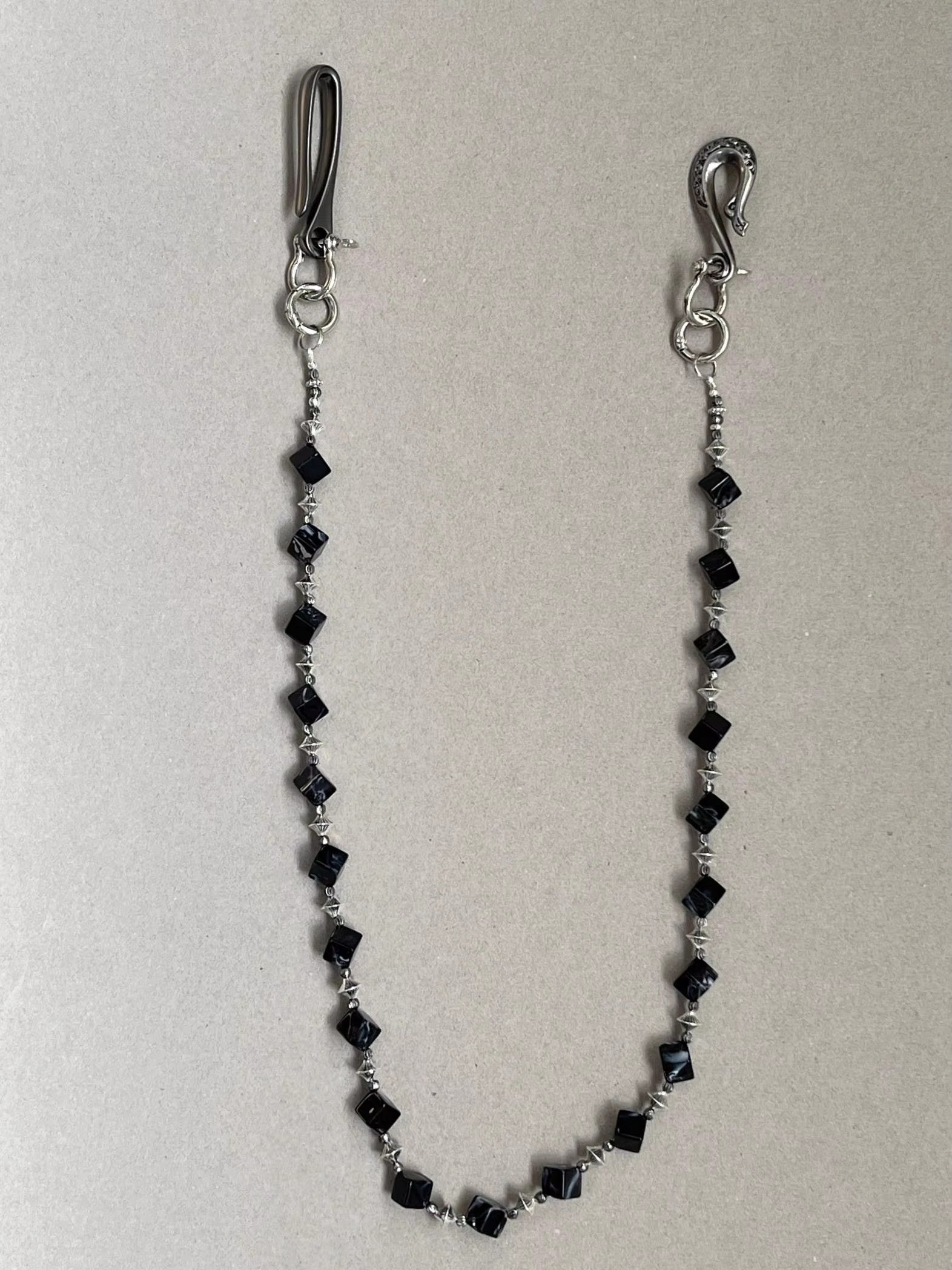 Jewelry Acrylic Black Bead Pants Waist Chain Size ONE SIZE - 2 Thumbnail