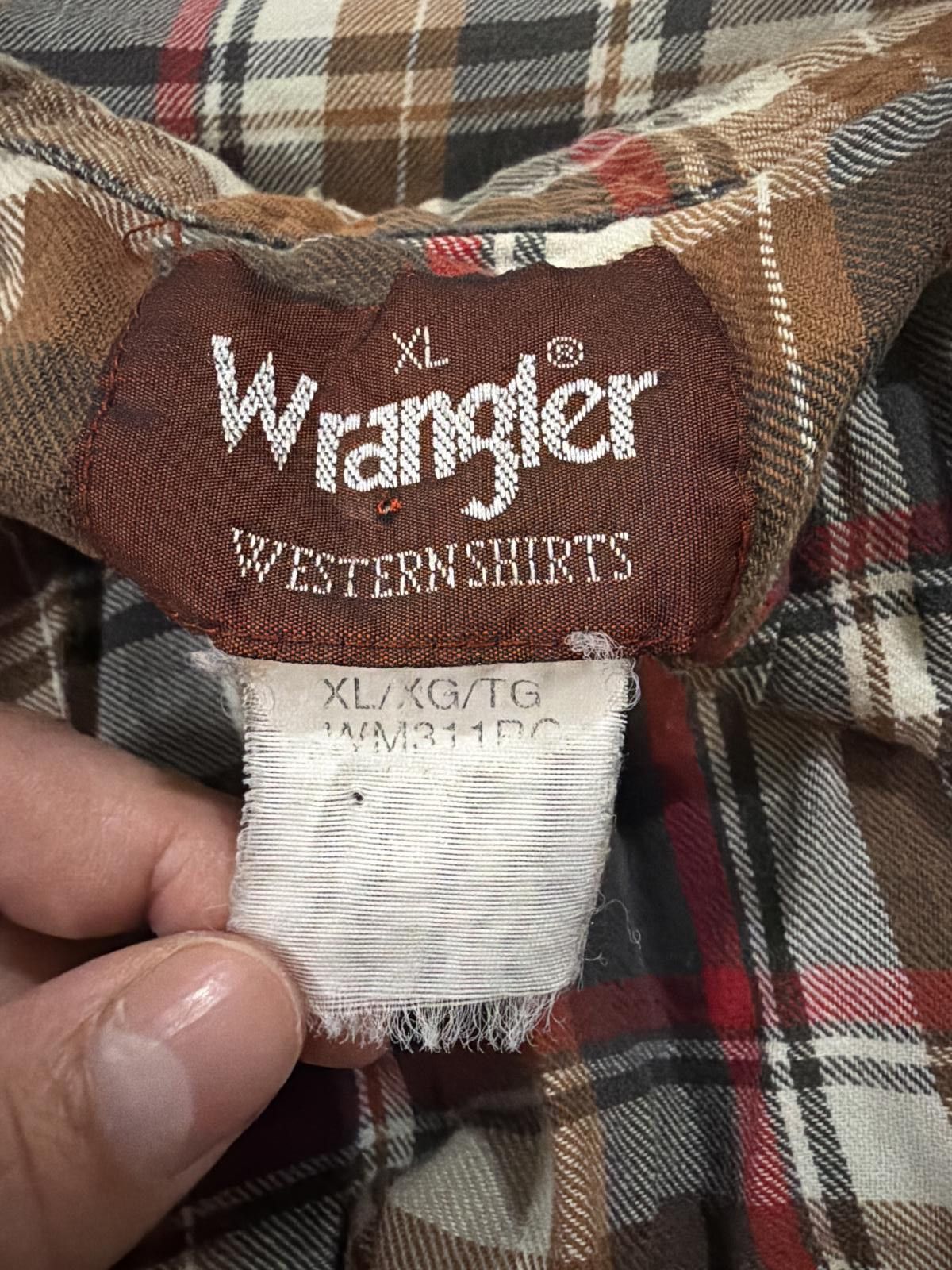 Wrangler Vintage Wrangler Western Cowboy Snap Shirt Plaid 90s Y2K Size US XL / EU 56 / 4 - 2 Thumbnail