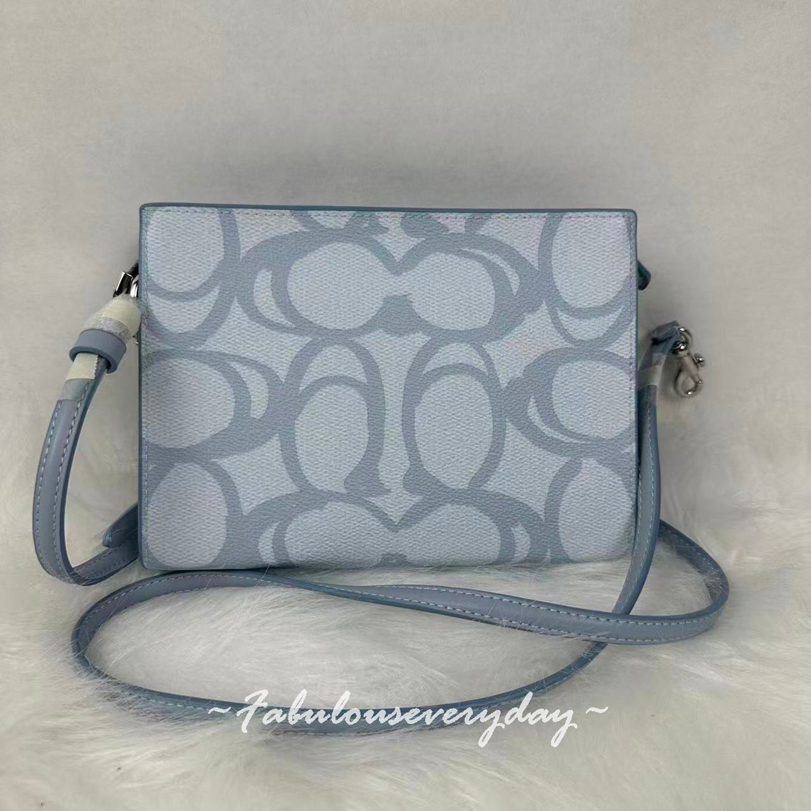 Coach Coach Slim Crossbody Sketch Signature Canvas CBL93 Ice Blue Size ONE SIZE - 2 Thumbnail