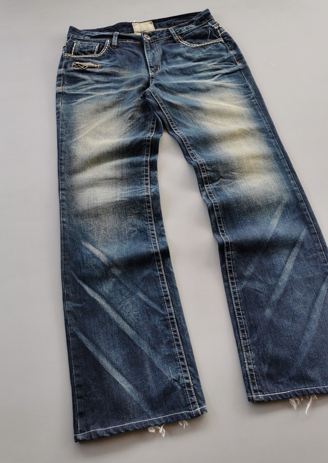 Japanese Brand Lolita Concert Club Denim Jeans Size US 35 - 1 Thumbnail
