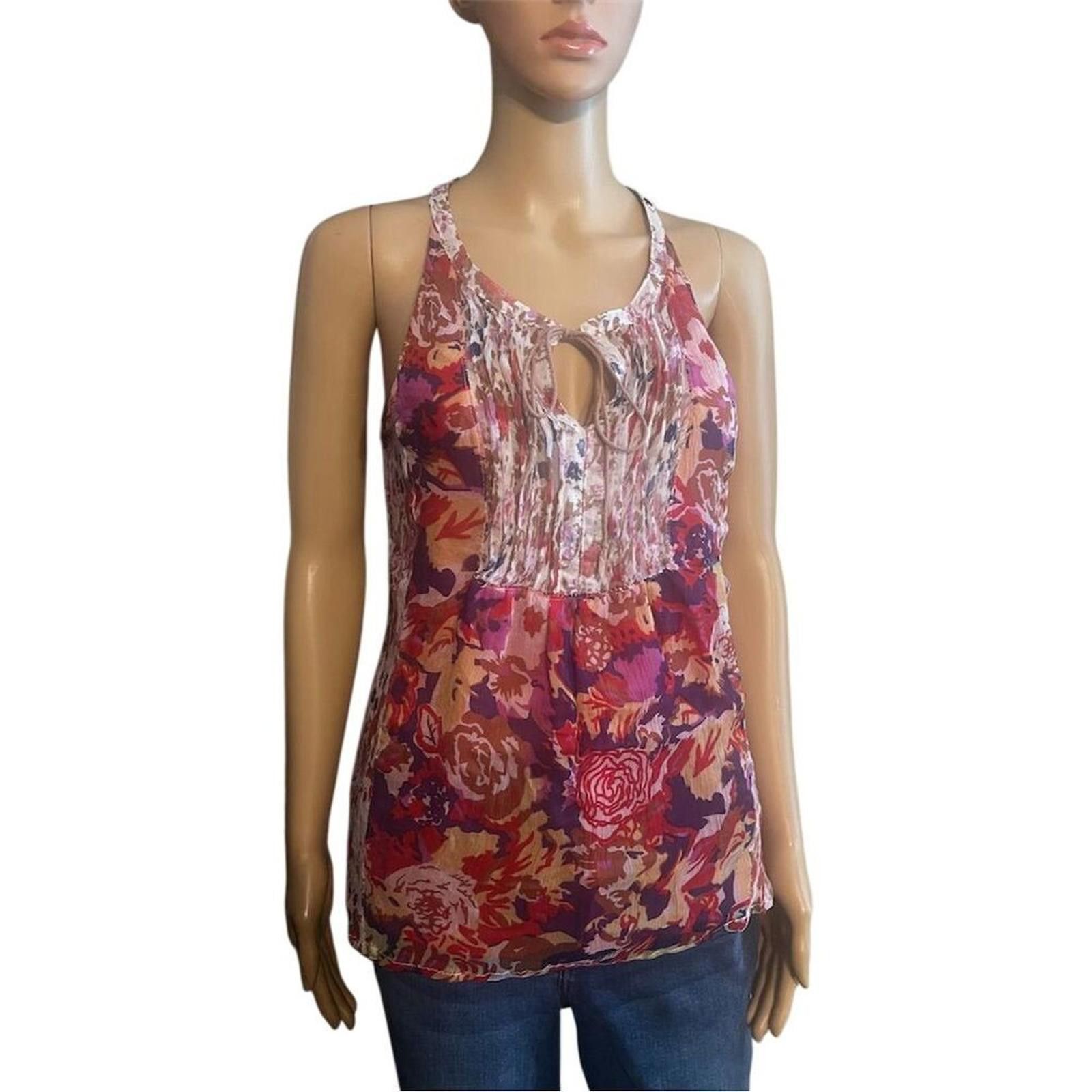 Other Marisa Christina Women's Sleeveless Floral Blouse M boho Size M / US 6-8 / IT 42-44 - 2 Thumbnail