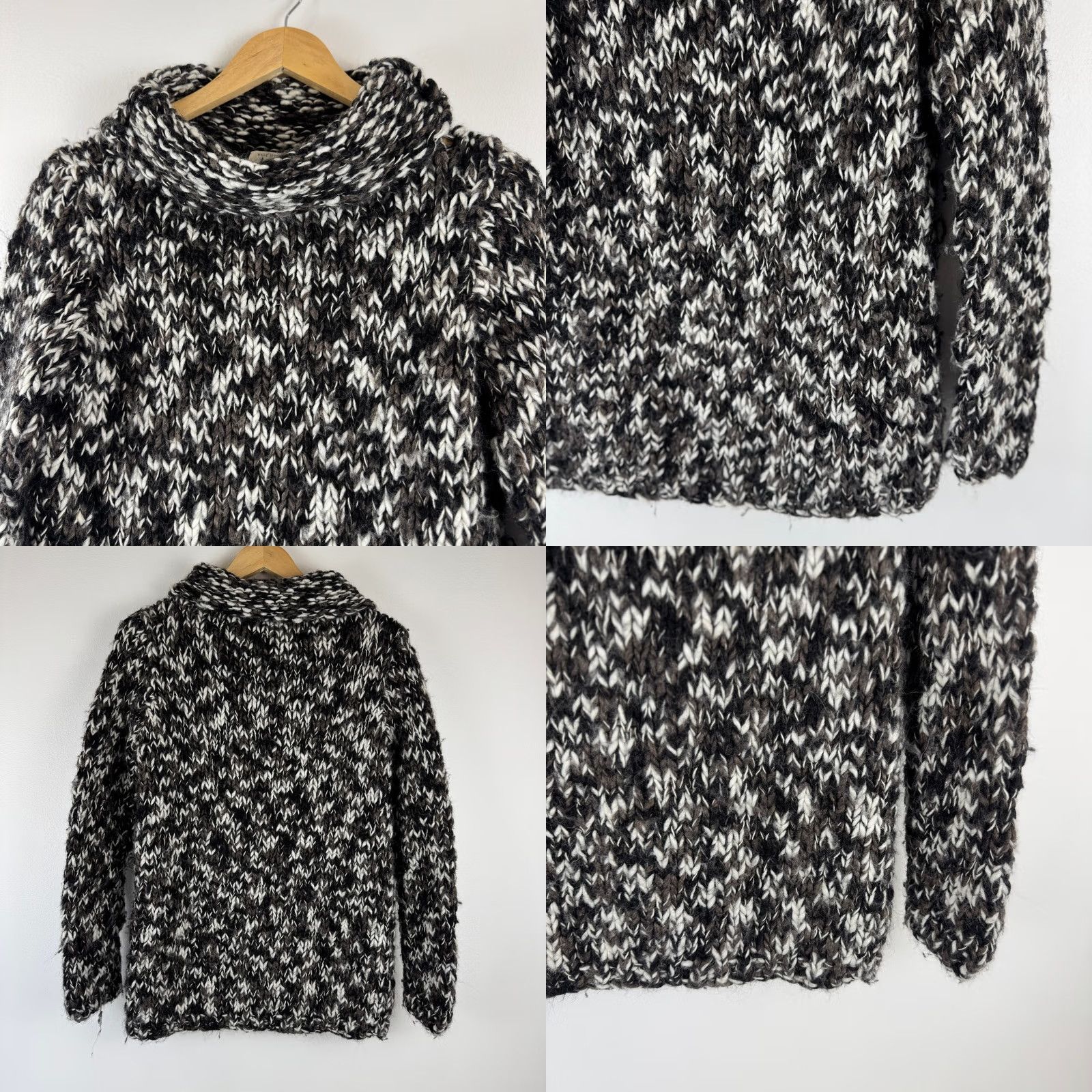 MZ Wallace VINTAGE Wallace Chunky Knit Wool Mohair Blend Mock Neck Sweater M Size M / US 6-8 / IT 42-44 - 8 Thumbnail