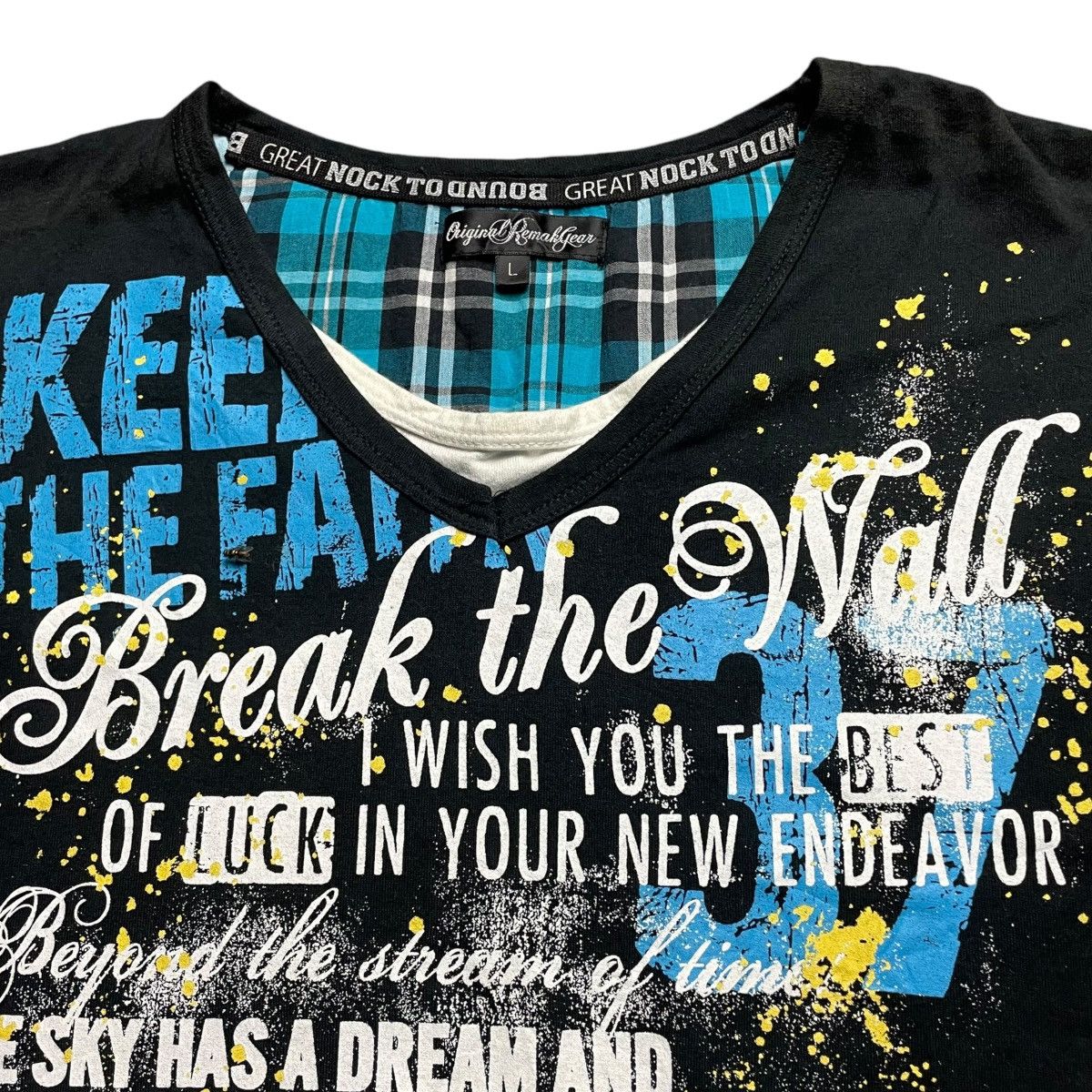 If Six Was Nine × Japanese Brand × Le Grande Bleu (L.G.B.) 🇯🇵 Y2K ORIGINAL REMAK GEAR POEM DOUBLE LAYER TSHIRT Size US L / EU 52-54 / 3 - 3 Thumbnail