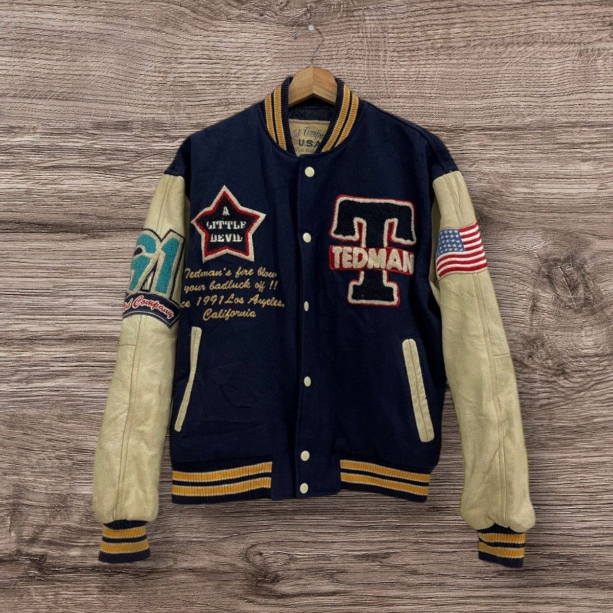 Kapital × Tedman 💸BINDING OFFER💸Ted Company Devil Varsity Leather Jacket Size US M / EU 48-50 / 2 - 2 Thumbnail