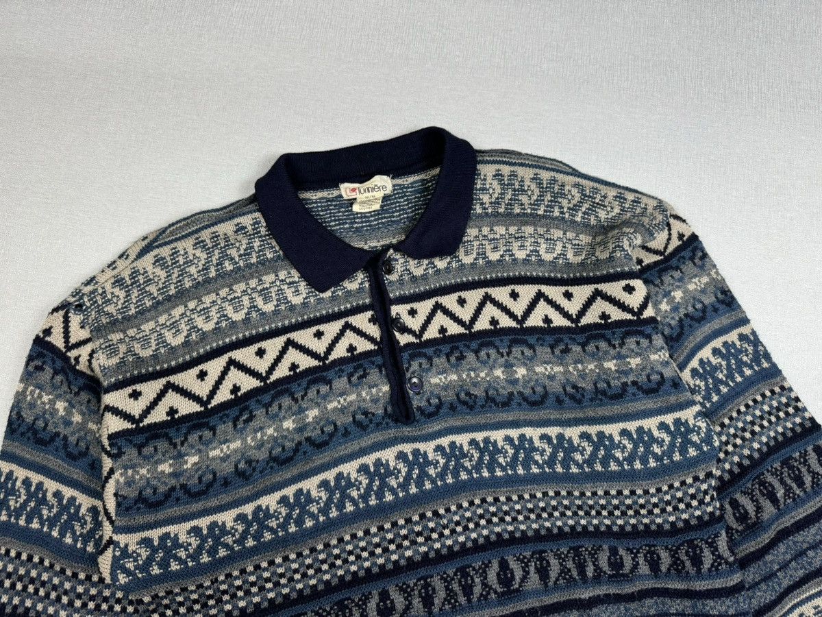 Lumieres × Vintage Men’s Vintage Lumiere Henley Acrylic Sweater size M Size US M / EU 48-50 / 2 - 2 Thumbnail
