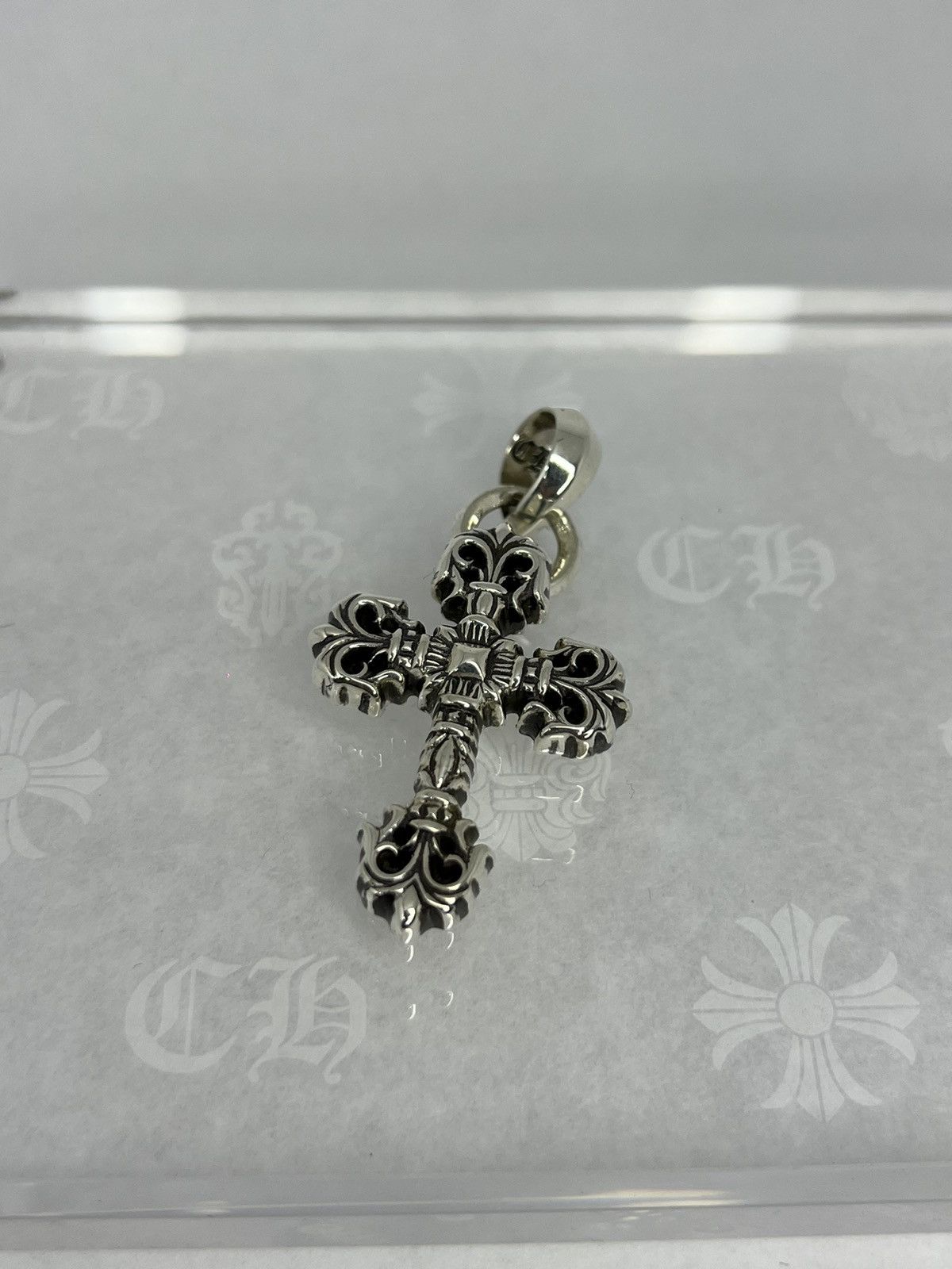 image of Chrome Hearts Filigree Cross Pendant in Silver, Men's