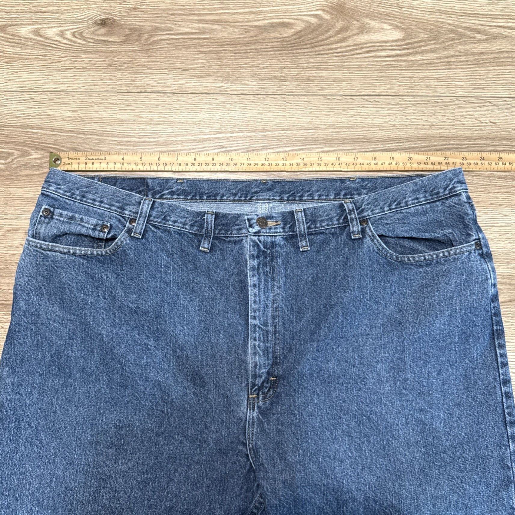Wrangler VINTAGE Wrangler Jeans Men's Medium Wash Straight Fit High Rise 48 x 30 Pants Size US 32 / EU 48 - 3 Thumbnail