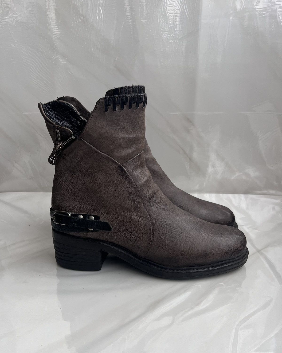 A.S.98 As 98 Airstep Zipper Boho Biker Gray distressed boot Size US 8 / IT 38 - 4 Thumbnail
