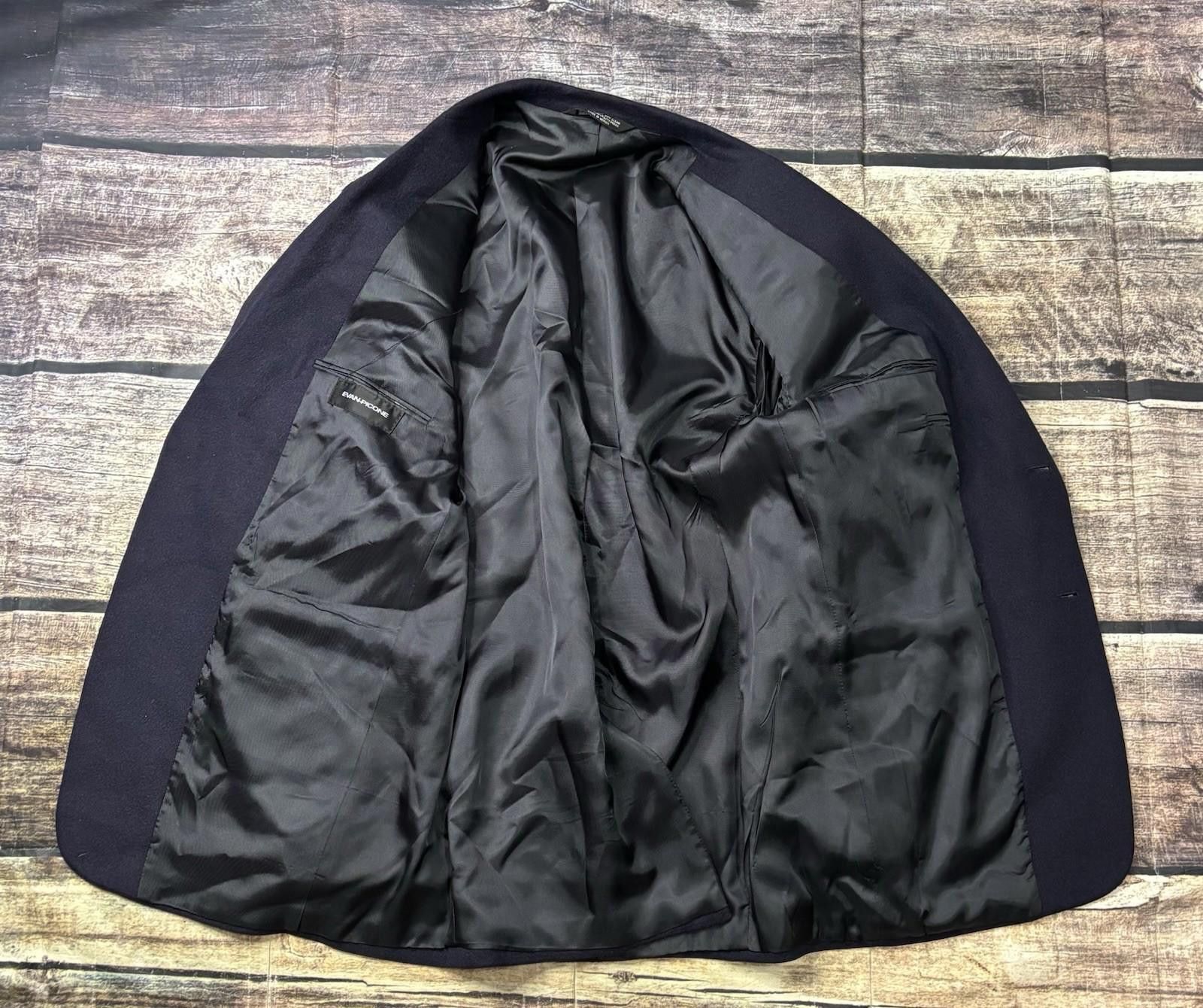 Evan Picone Evan Picone Blazer Jacket Mens 42L Camel Hair Navy Sports Size 42L - 11 Thumbnail