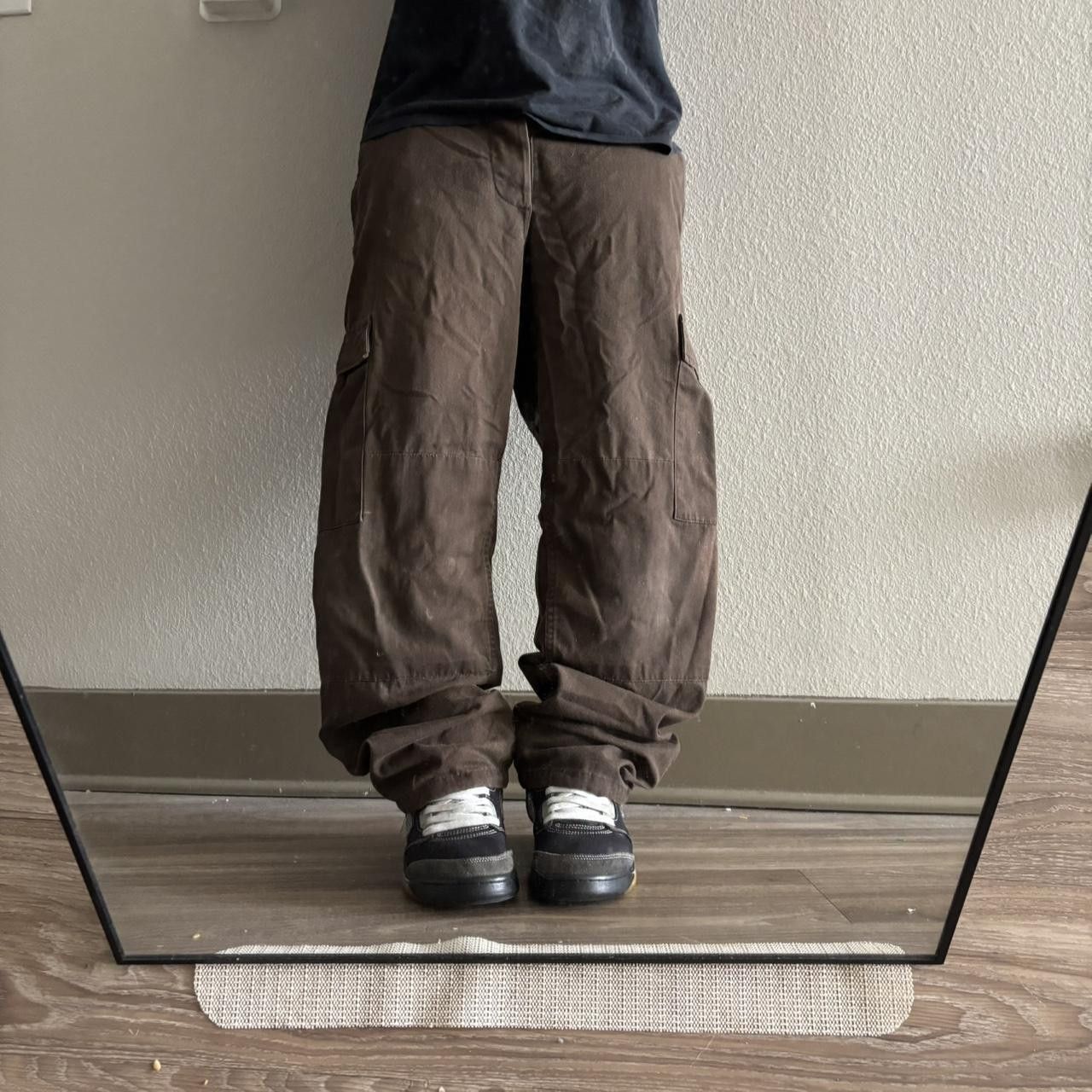 Japanese Brand Crazy Vintage 90s Brown Workwear Skater Style Cargo Pants! 31x30 Size US 31 - 1 Thumbnail