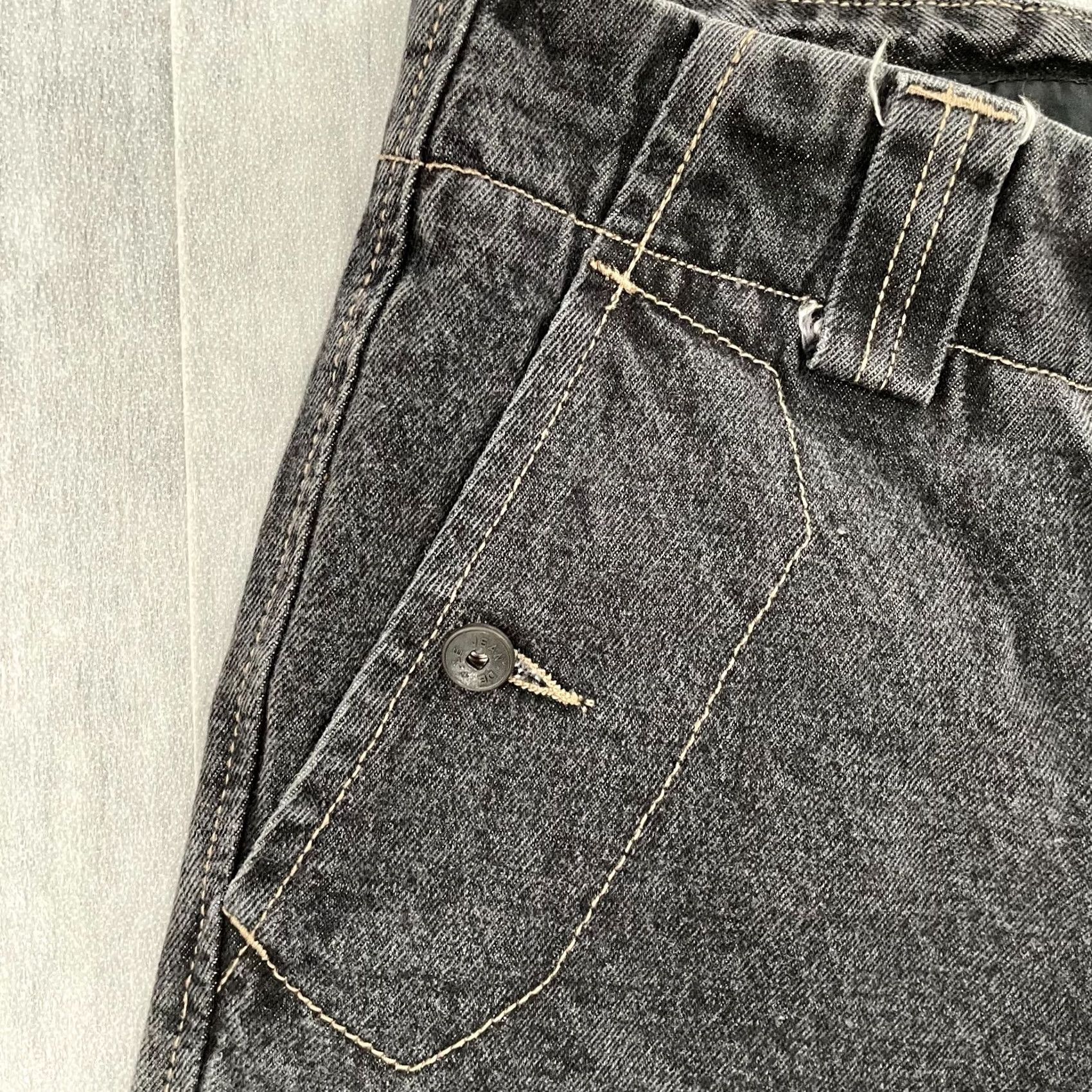 Denime VINTAGE Marithe Francois Girbaud Shorts Adult 30 Black Denim Shuttle Tape Baggy Size US 30 / EU 46 - 6 Thumbnail