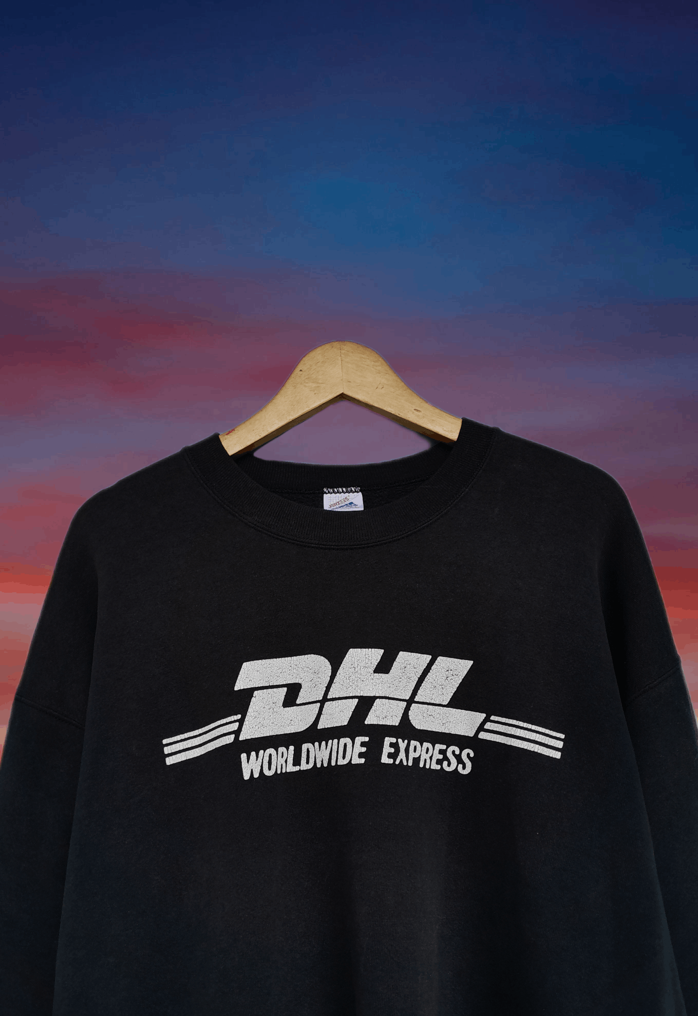 DHL Vintage 90s DHL Worldwide Express Sweatshirt raptees style Size US XL / EU 56 / 4 - 3 Thumbnail