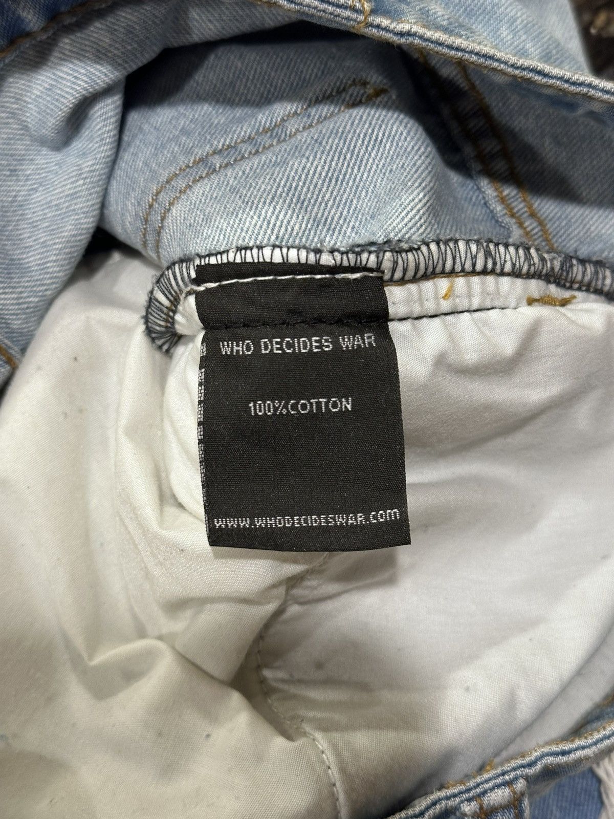 Who Decides War Who Decides War Yellow Sun Floral Patches Blue Denim Jeans Size US 34 / EU 50 - 11 Thumbnail
