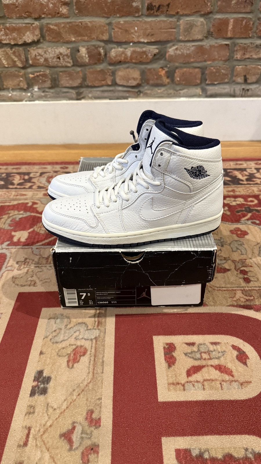 Jordan Brand Air Jordan 1 Retro+ OG “Midnight Navy” 2001 CO.JP Sz 7.5 DS Size US 7.5 / EU 40-41 - 3 Thumbnail