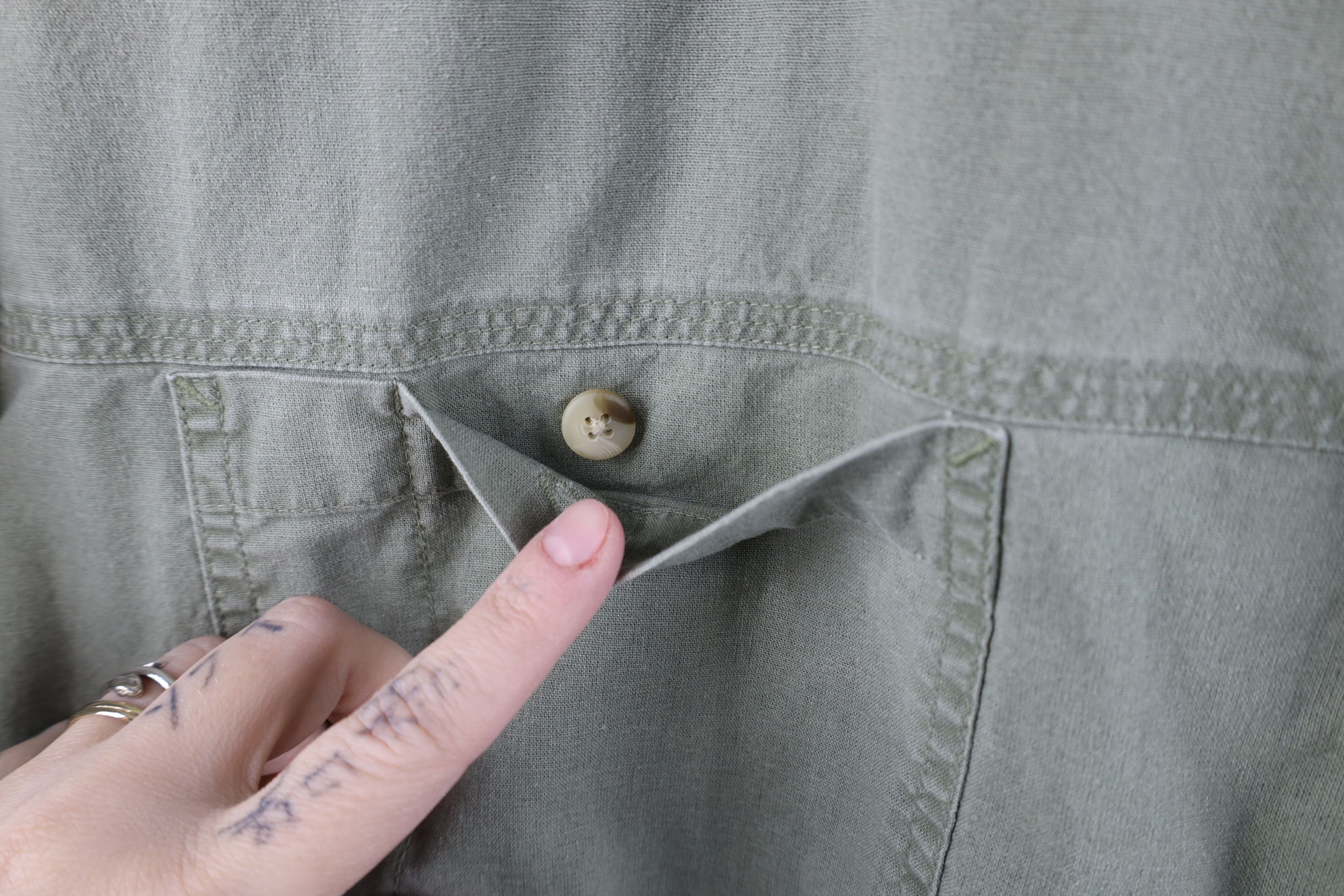 Vintage Vintage 90s Y2K Fishing Safari Button Shirt Green Cotton Size US XXL / EU 58 / 5 - 6 Thumbnail