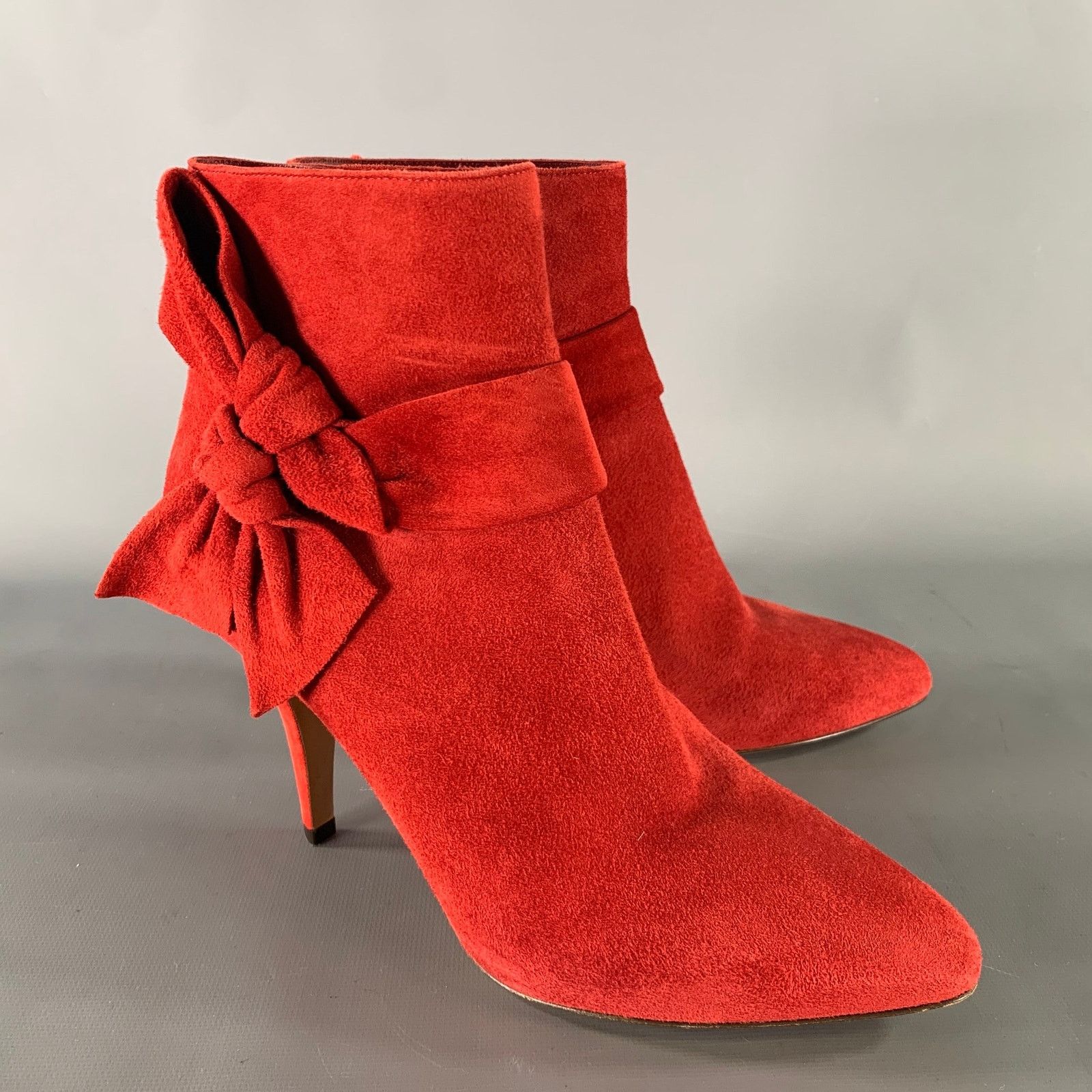 Valentino VALENTINO Size 9.5 Red Suede Suede Boots Size US 9.5 / IT 39.5 - 1 Thumbnail