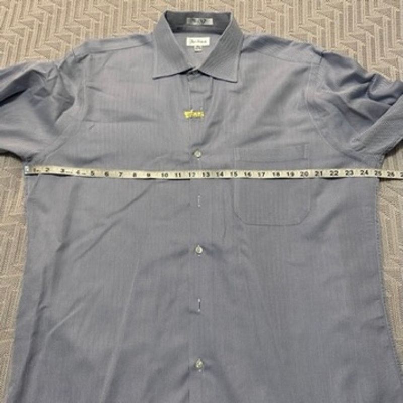Paul Fredrick Paul Fredrick blue monotone herringbone button down Size US L / EU 52-54 / 3 - 6 Thumbnail