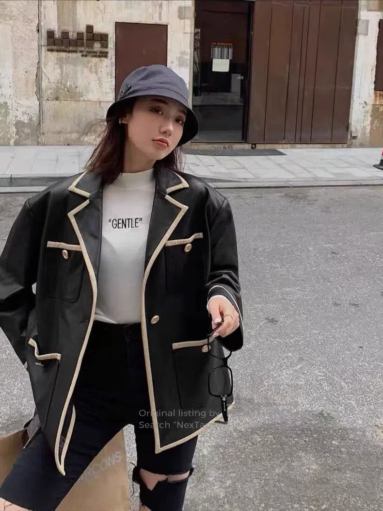 Chanel Chanel Beach series out-of-print dark blue leather jacket Size XXS / US 00 / IT 34 - 3 Thumbnail