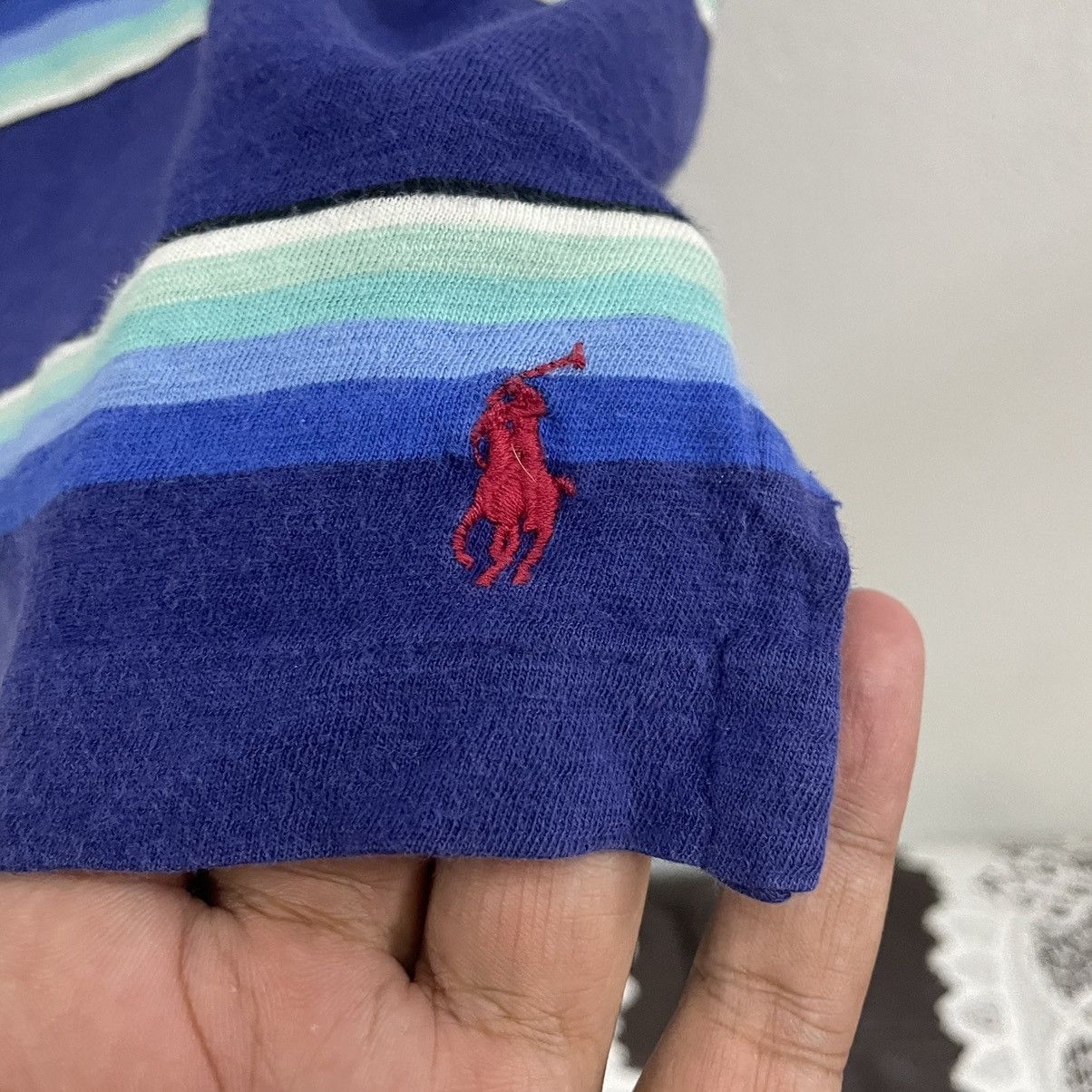 Polo Ralph Lauren × Ralph Lauren × Vintage 🔥Polo Ralph Lauren Small Pony Striped Hawaii Polos Shirts Size US L / EU 52-54 / 3 - 4 Thumbnail