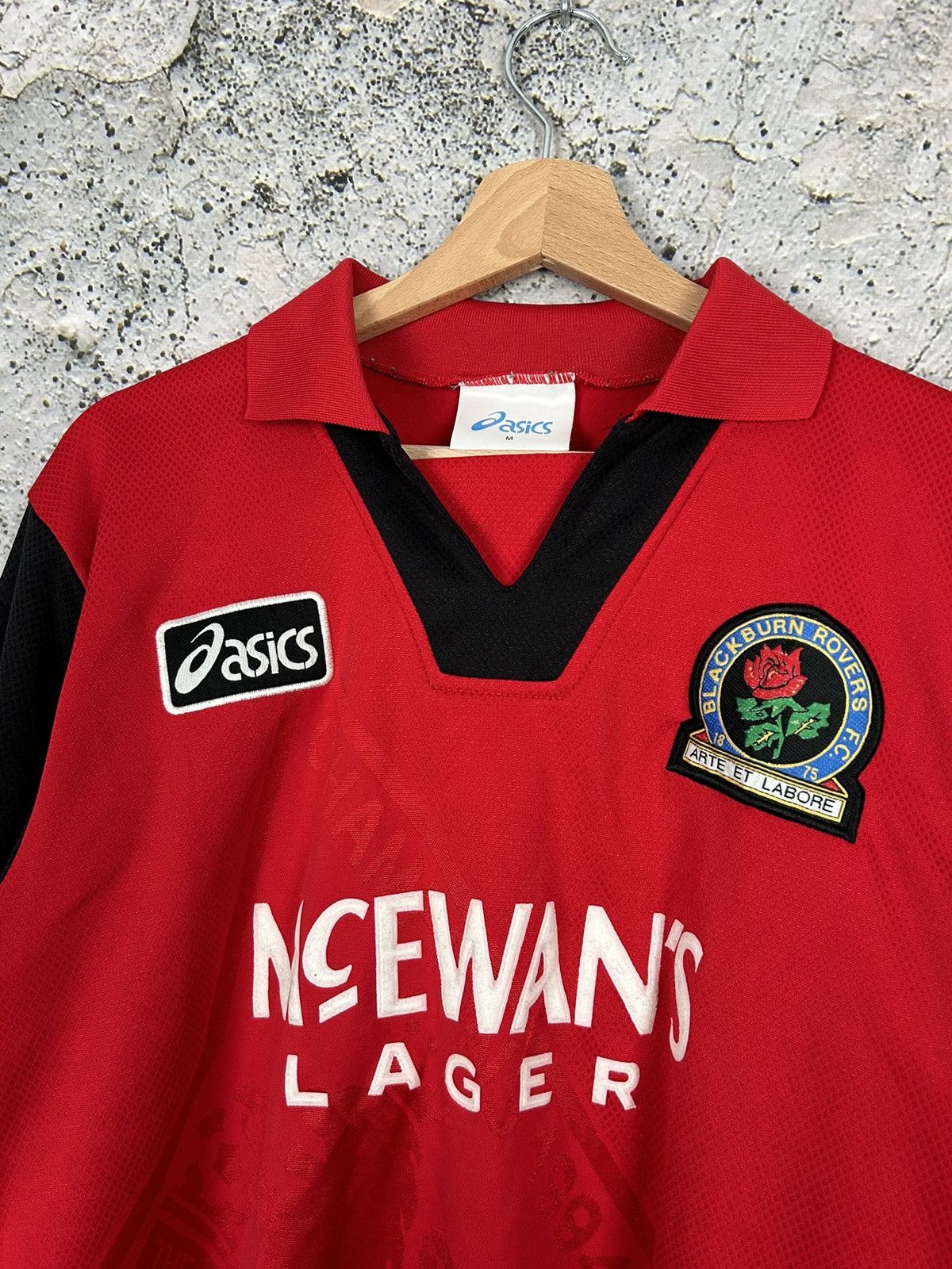 Asics Vintage Asics Blackburn Rovers FC Soccer Jersey 90s Rare Size US M / EU 48-50 / 2 - 3 Thumbnail