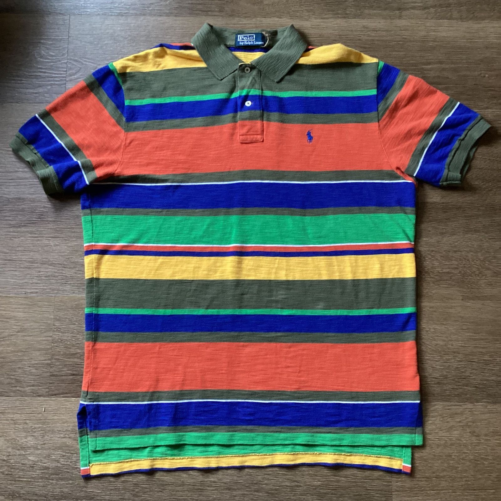 Ralph Lauren Amazing Striped 90’s Polo Shirt Size US XXL / EU 58 / 5 - 1 Thumbnail