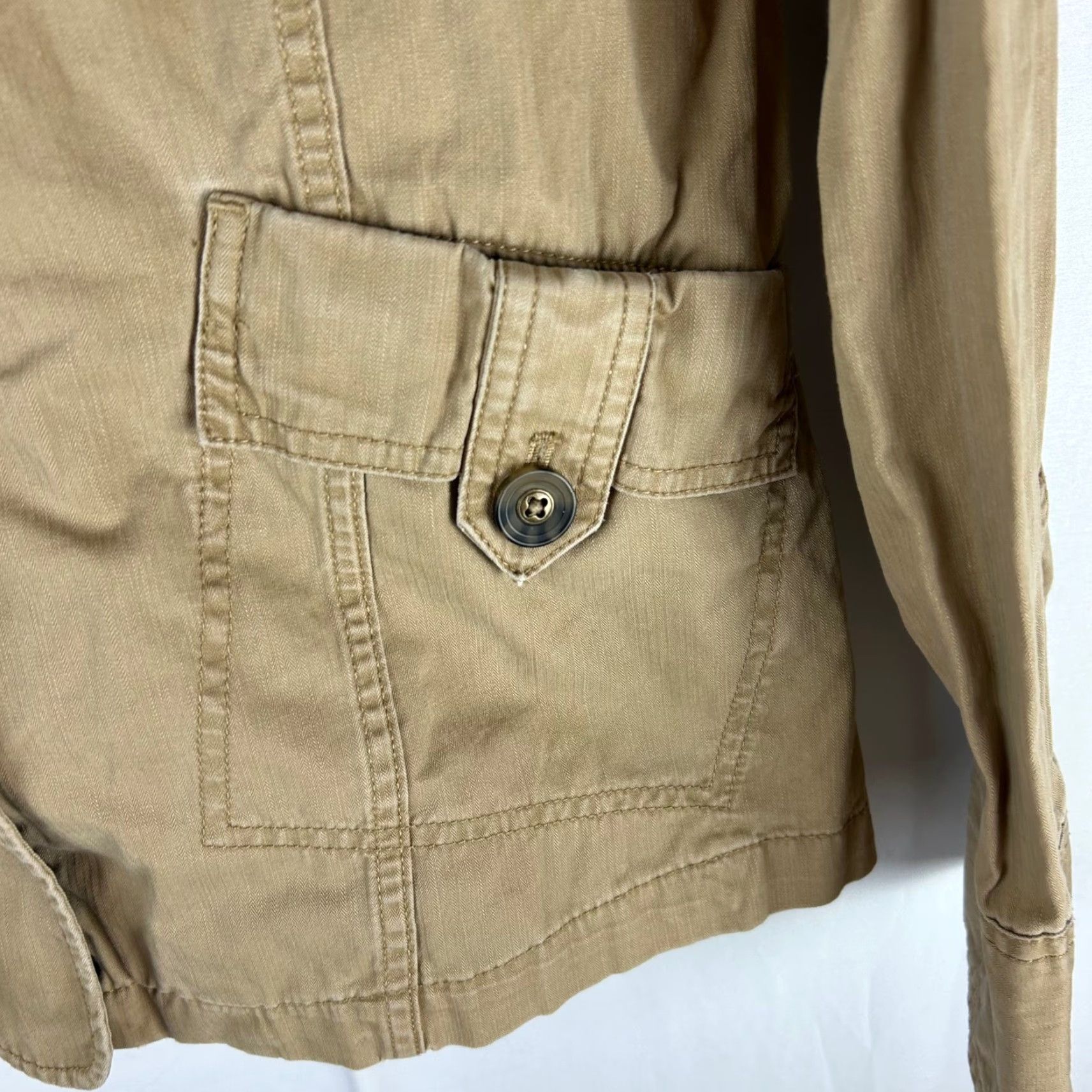 Eddie Bauer Eddie Bauer Womens Large Tan Utility Jacket Full Zip Cotton Field Casual Outdoor Size L / US 10 / IT 46 - 5 Thumbnail