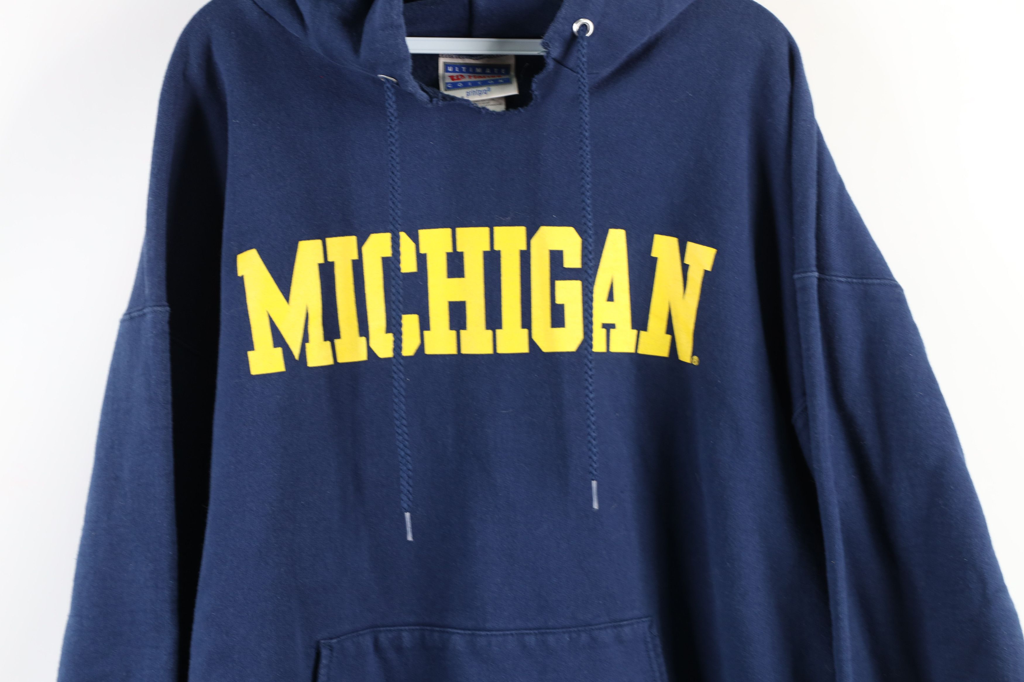 Vintage Vintage 90s Out University of Michigan Hoodie Sweatshirt Size US L / EU 52-54 / 3 - 3 Thumbnail