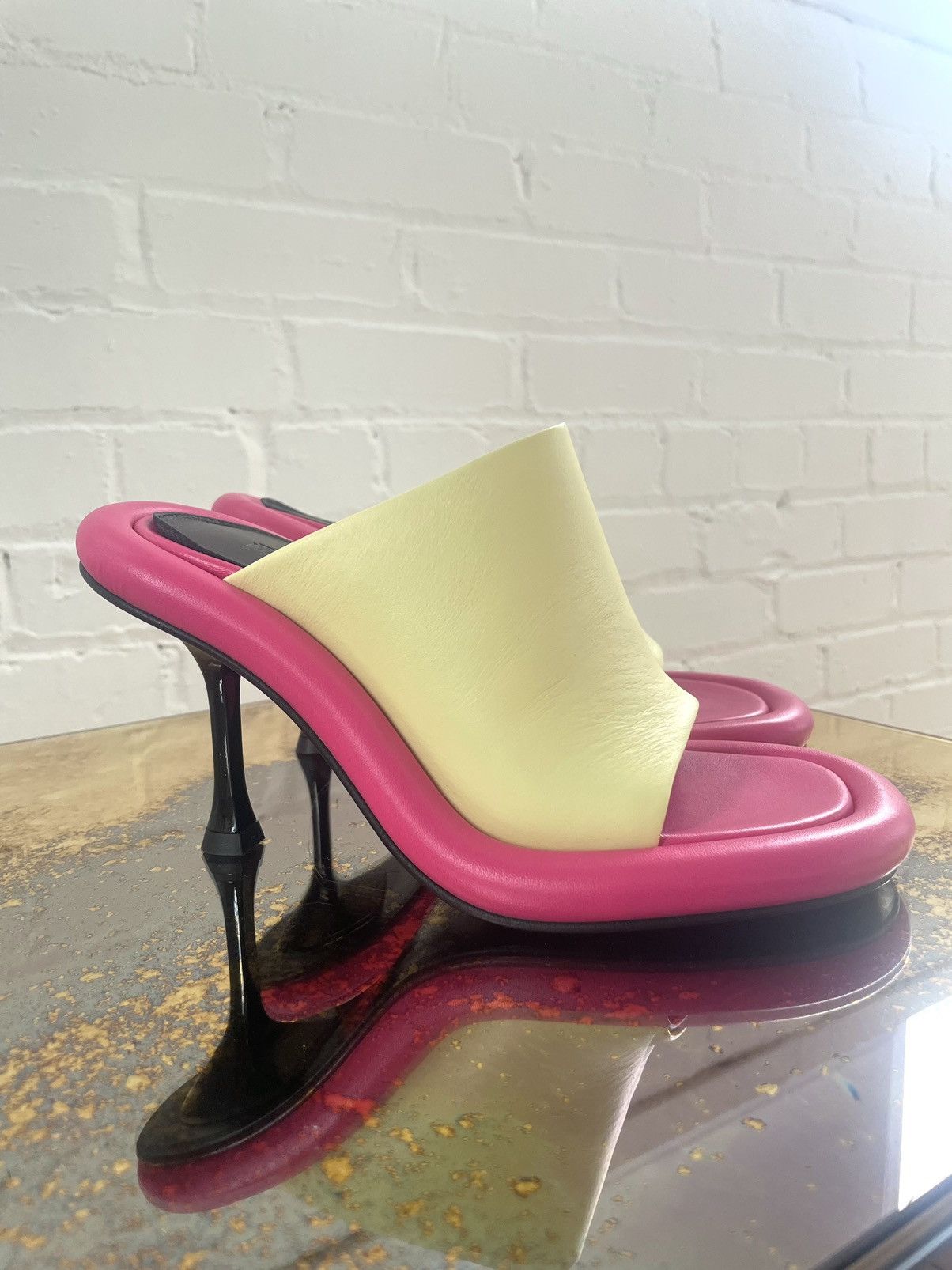 JW Anderson BUMPER-TUBE LEATHER MULES💛🩷