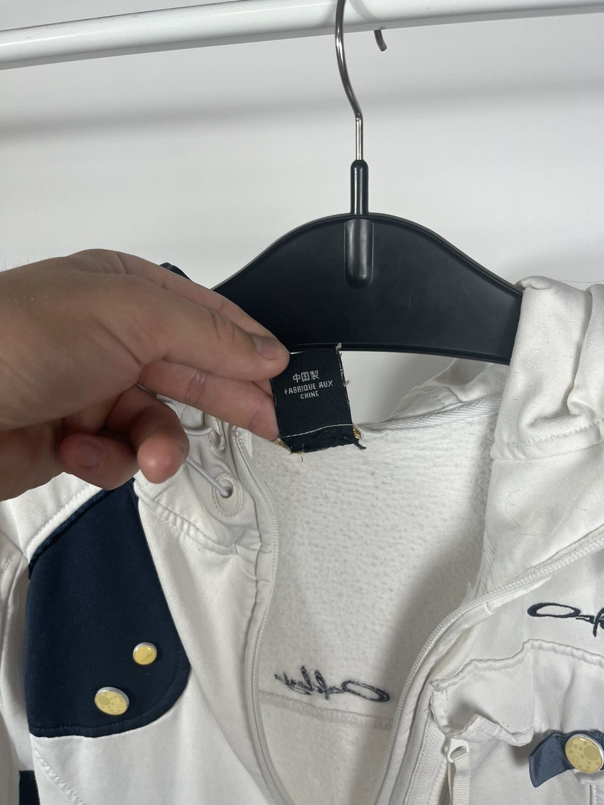 Oakley Oakley white zip-up hoodie jacket with pockets size S/ Size US S / EU 44-46 / 1 - 7 Thumbnail